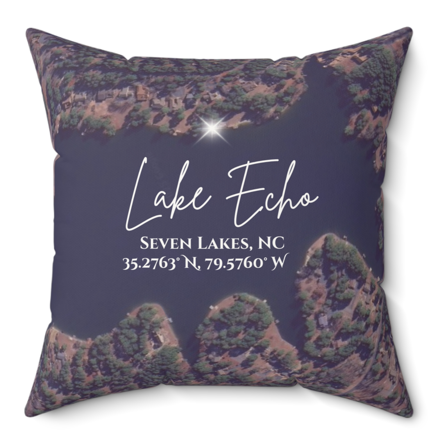 Lake Echo Pillow, Map with option to personalize GPS coordinates. Lake Echo Pillow, Map with option to personalize GPS coordinates.