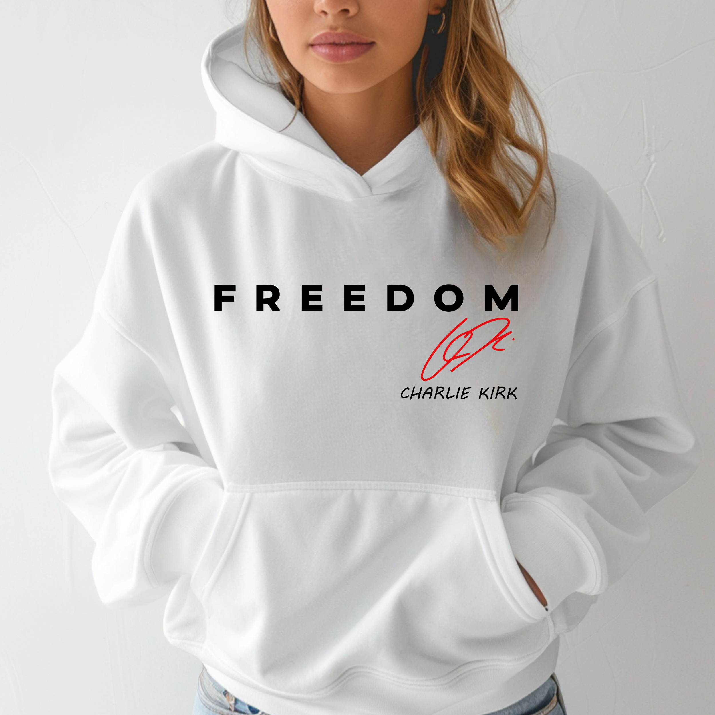 Iconic Charlie Kirk Freedom Hoodie product thumbnail image Iconic Charlie Kirk Freedom Hoodie product thumbnail image