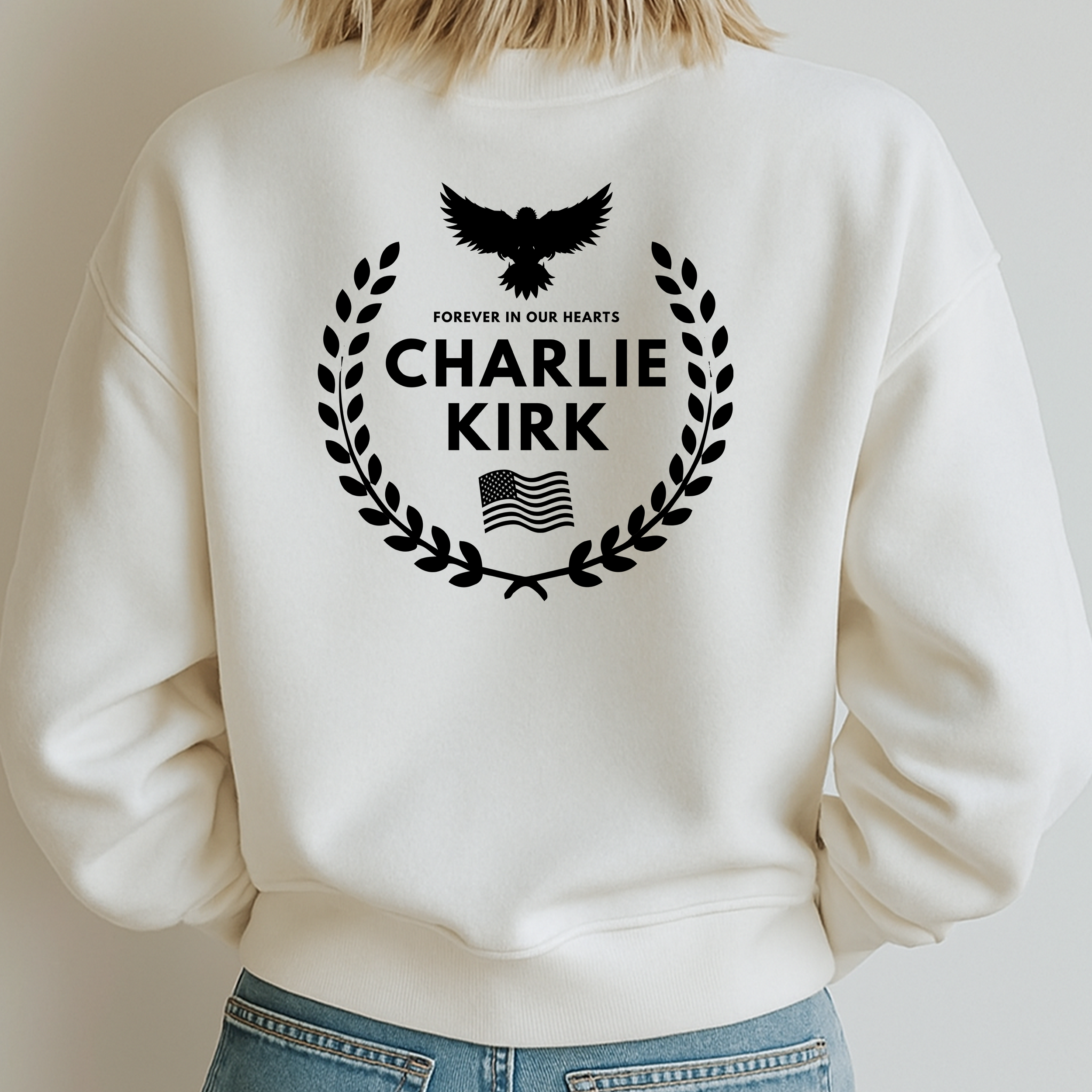 Freedom - Charlie Kirk Eagle Sweatshirt product thumbnail image Freedom - Charlie Kirk Eagle Sweatshirt product thumbnail image