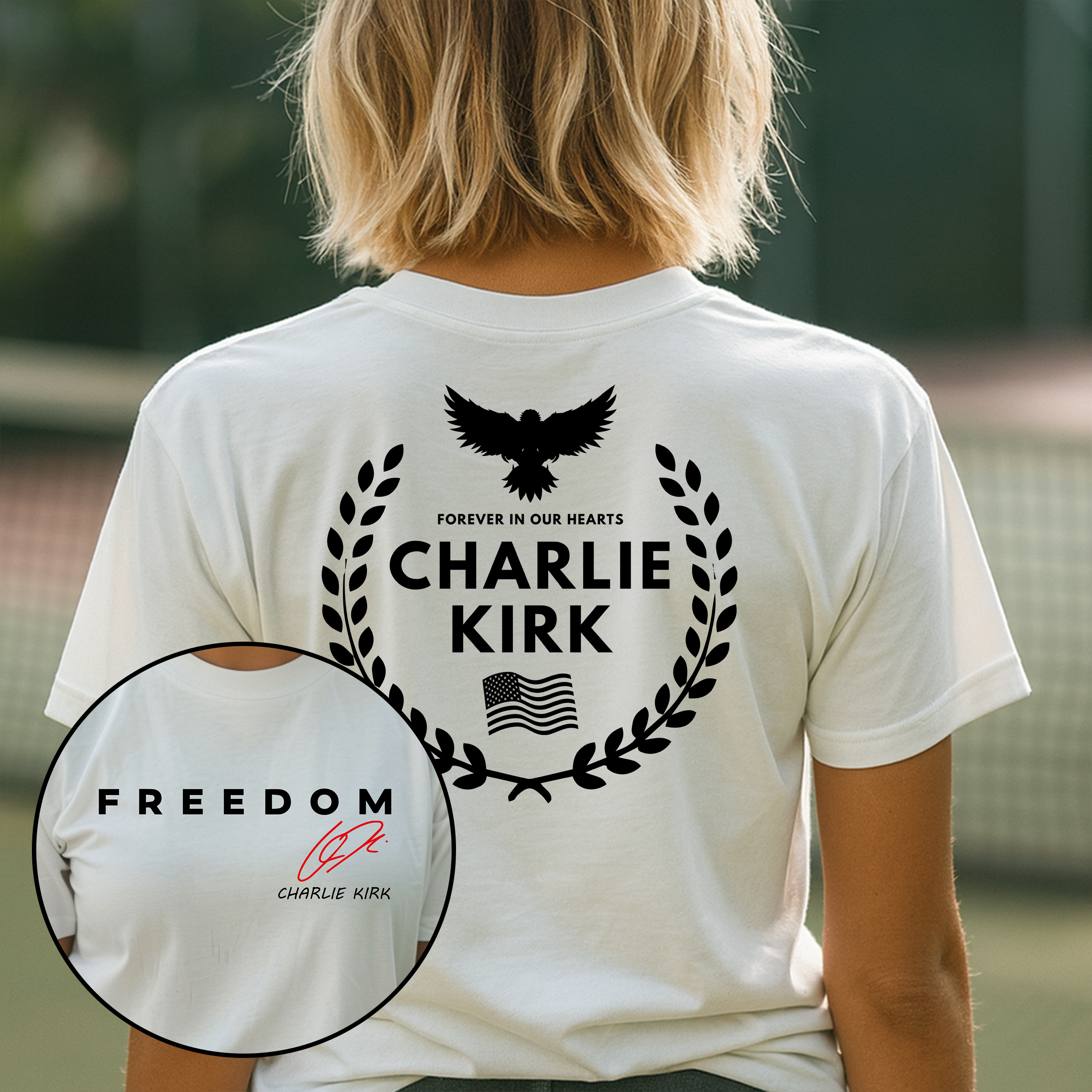 Freedom - Charlie Kirk Eagle TShirt Freedom - Charlie Kirk Eagle TShirt