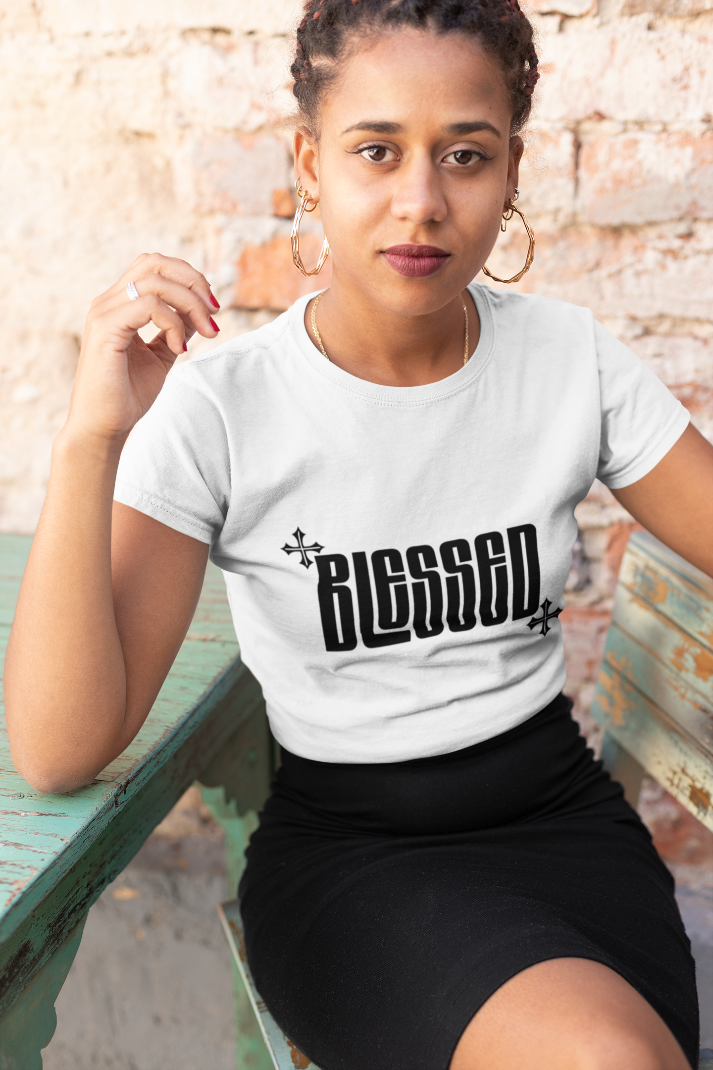 Women's Blessing Boyfriend Tee product thumbnail image Women's Blessing Boyfriend Tee product thumbnail image