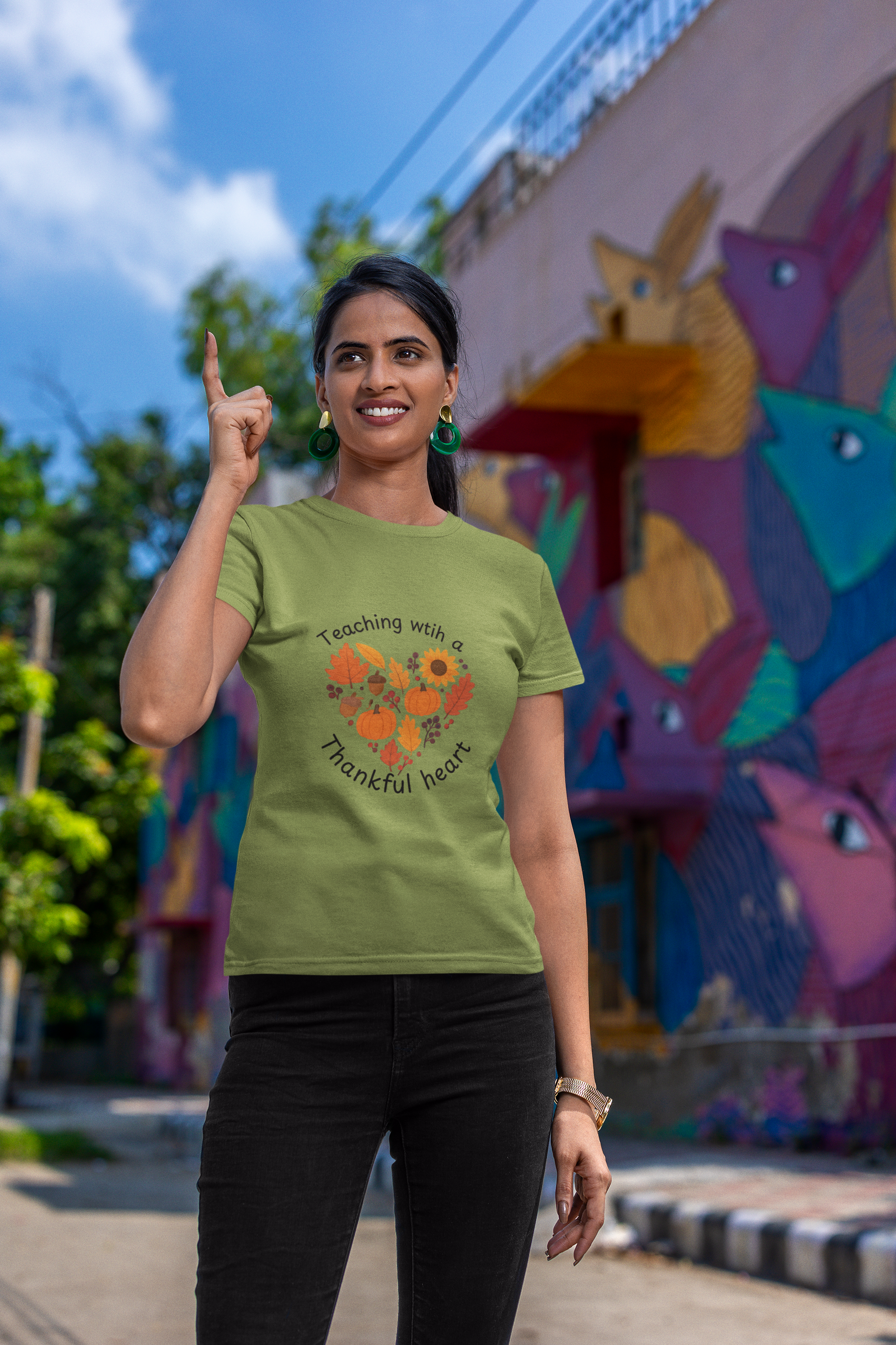 Thankful Heart Teaching T-Shirt, Fall Gift for Teachers, Casual Unisex Tee, Thanksgiving Apparel, Heart Design Shirt product thumbnail image Thankful Heart Teaching T-Shirt, Fall Gift for Teachers, Casual Unisex Tee, Thanksgiving Apparel, Heart Design Shirt product thumbnail image