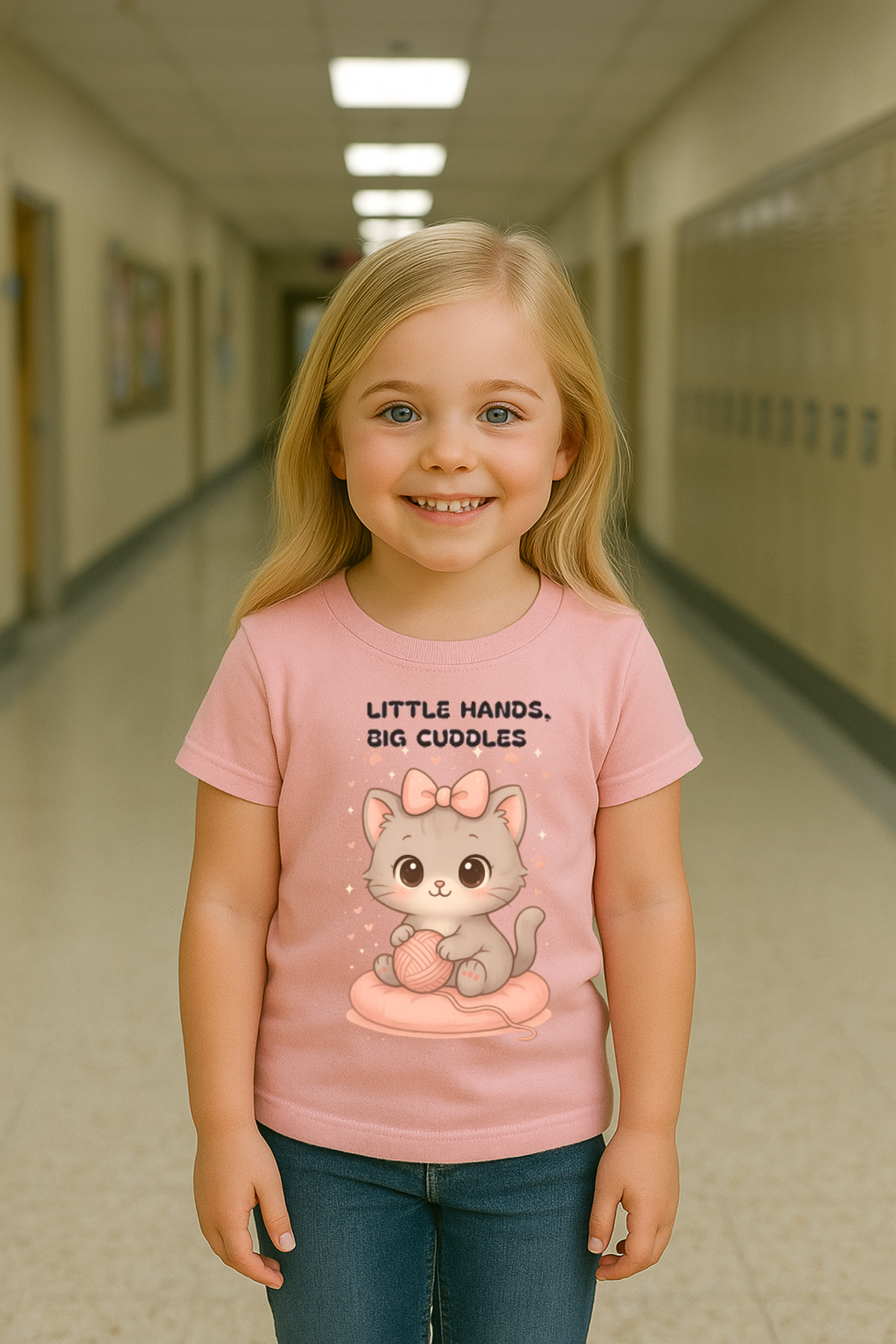 Adorable Toddler Tee with Cute Cat Design product thumbnail image Adorable Toddler Tee with Cute Cat Design product thumbnail image