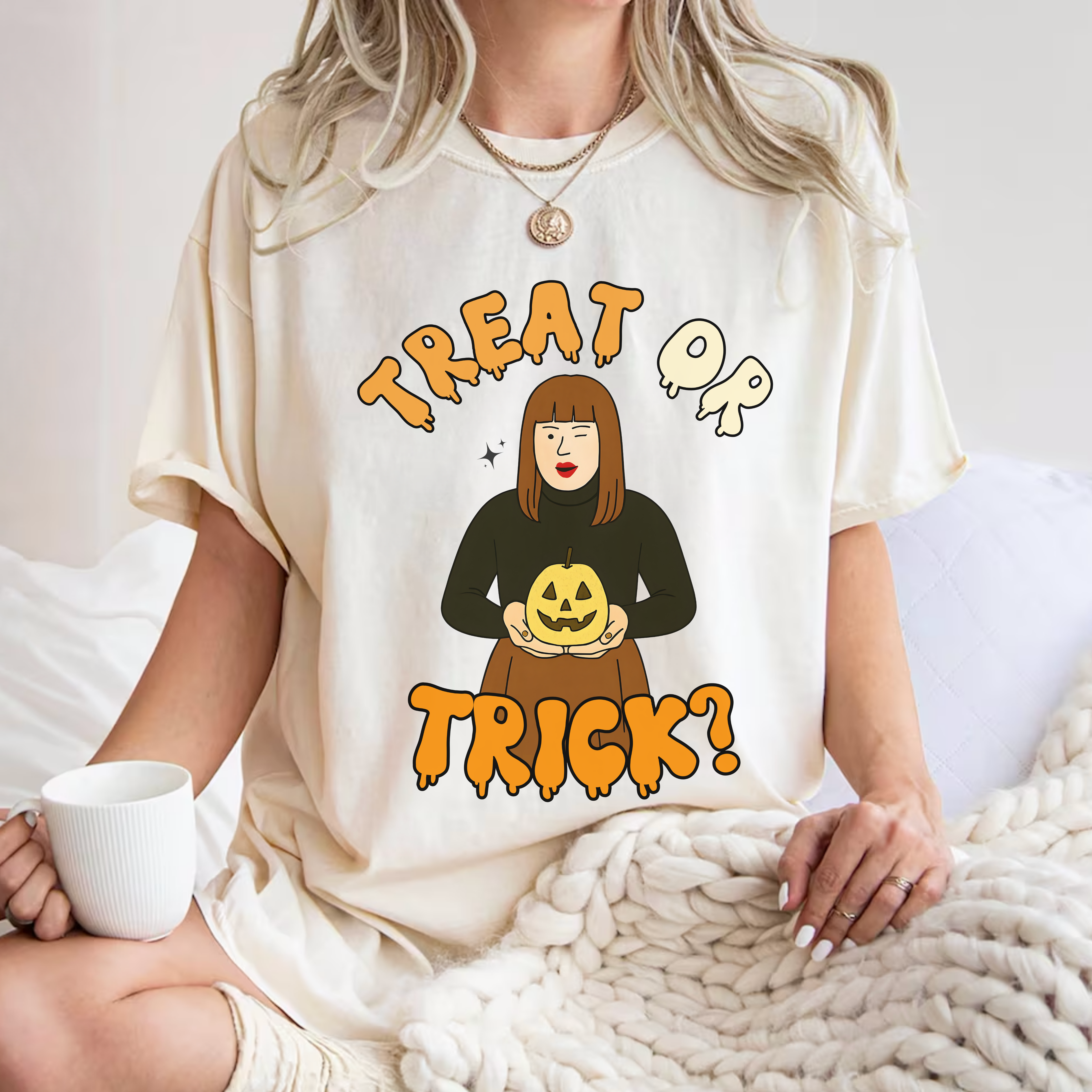 Halloween Graphic Tee, Unisex T-shirt, Treat or Trick Design, Spooky Season Apparel, Holiday Gift, Fall Fashion, Funny Halloween T-Shirt, Viral Meme Tee, Sister Hong T-shirt, Unisex Spooky Season Graphic Tee, Cute Halloween Gift Idea product thumbnail image Halloween Graphic Tee, Unisex T-shirt, Treat or Trick Design, Spooky Season Apparel, Holiday Gift, Fall Fashion, Funny Halloween T-Shirt, Viral Meme Tee, Sister Hong T-shirt, Unisex Spooky Season Graphic Tee, Cute Halloween Gift Idea product thumbnail image