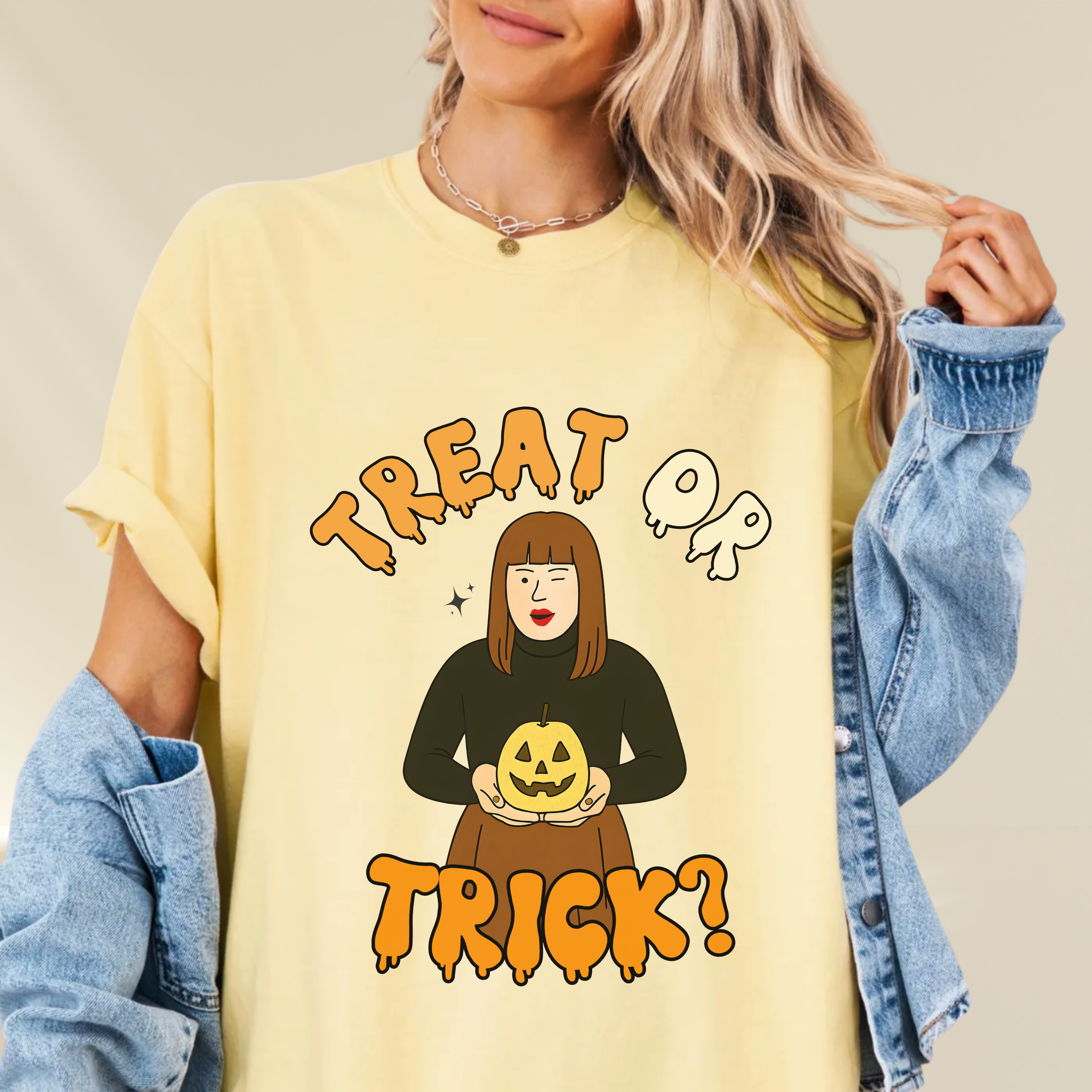 Halloween Graphic Tee, Unisex T-shirt, Treat or Trick Design, Spooky Season Apparel, Holiday Gift, Fall Fashion, Funny Halloween T-Shirt, Viral Meme Tee, Sister Hong T-shirt, Unisex Spooky Season Graphic Tee, Cute Halloween Gift Idea product thumbnail image Halloween Graphic Tee, Unisex T-shirt, Treat or Trick Design, Spooky Season Apparel, Holiday Gift, Fall Fashion, Funny Halloween T-Shirt, Viral Meme Tee, Sister Hong T-shirt, Unisex Spooky Season Graphic Tee, Cute Halloween Gift Idea product thumbnail image