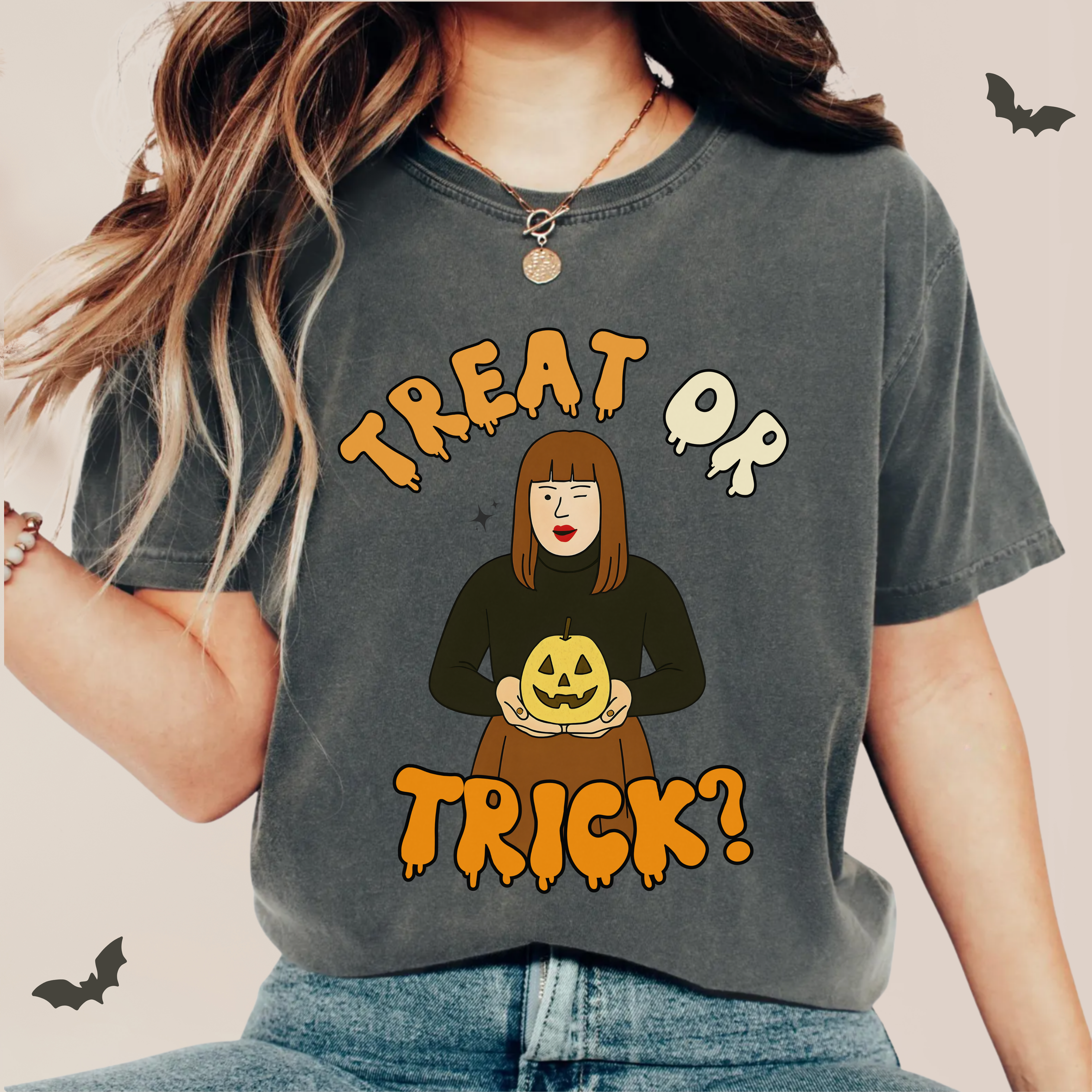 Halloween Graphic Tee, Unisex T-shirt, Treat or Trick Design, Spooky Season Apparel, Holiday Gift, Fall Fashion, Funny Halloween T-Shirt, Viral Meme Tee, Sister Hong T-shirt, Unisex Spooky Season Graphic Tee, Cute Halloween Gift Idea product thumbnail image Halloween Graphic Tee, Unisex T-shirt, Treat or Trick Design, Spooky Season Apparel, Holiday Gift, Fall Fashion, Funny Halloween T-Shirt, Viral Meme Tee, Sister Hong T-shirt, Unisex Spooky Season Graphic Tee, Cute Halloween Gift Idea product thumbnail image