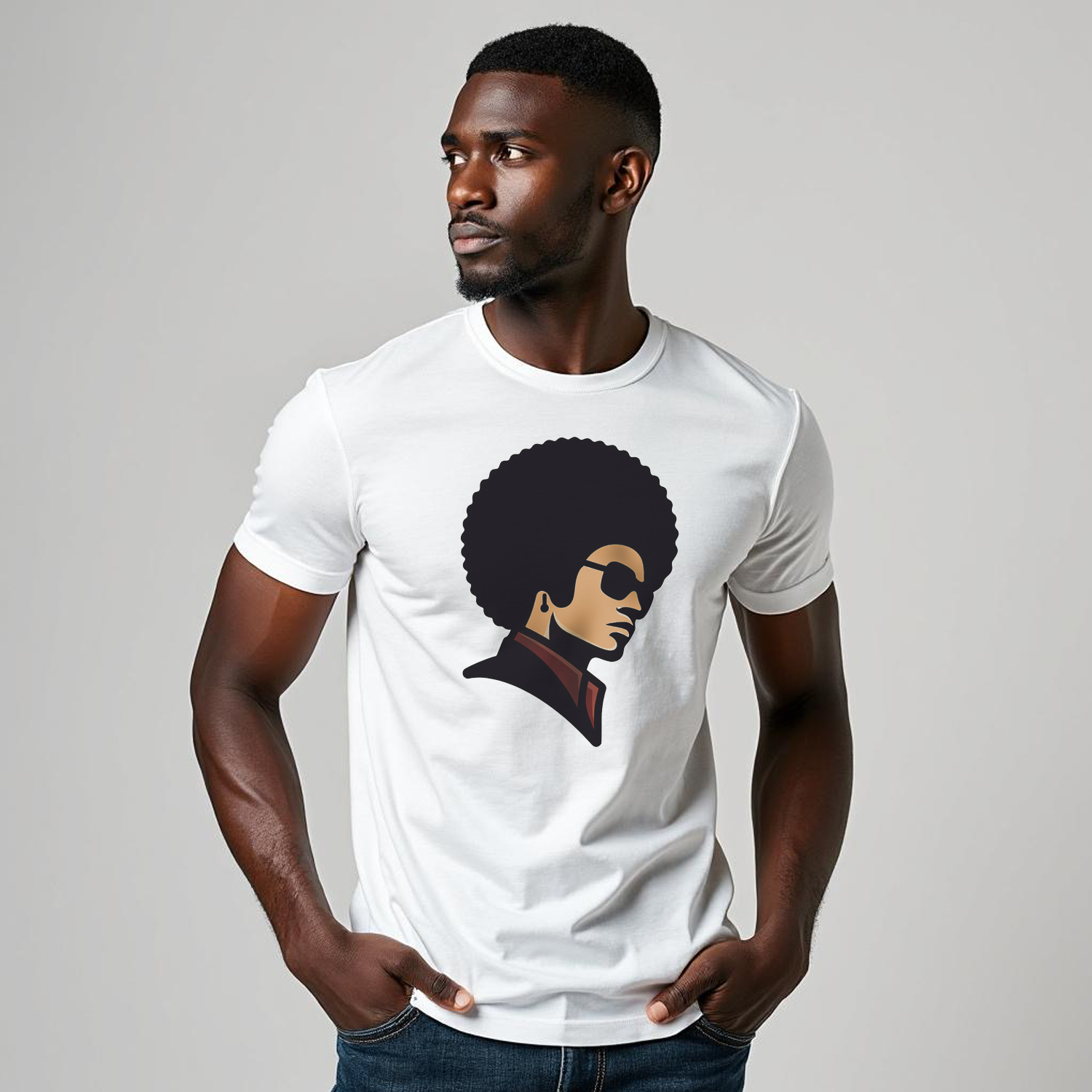My Man! - Retro Afro Style Unisex Crew Tee 