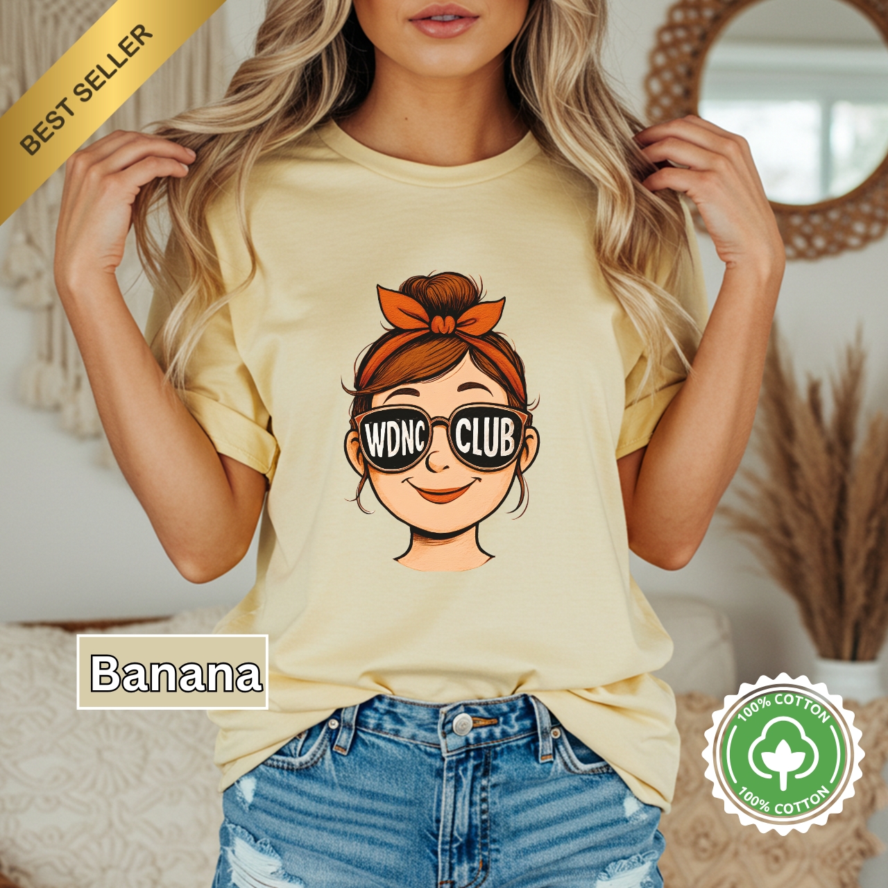 WDNC Club Unisex Garment-Dyed T-Shirt, Casual Tee, Summer Essentials, Gift for Trendsetters, Fun Club Apparel product thumbnail image