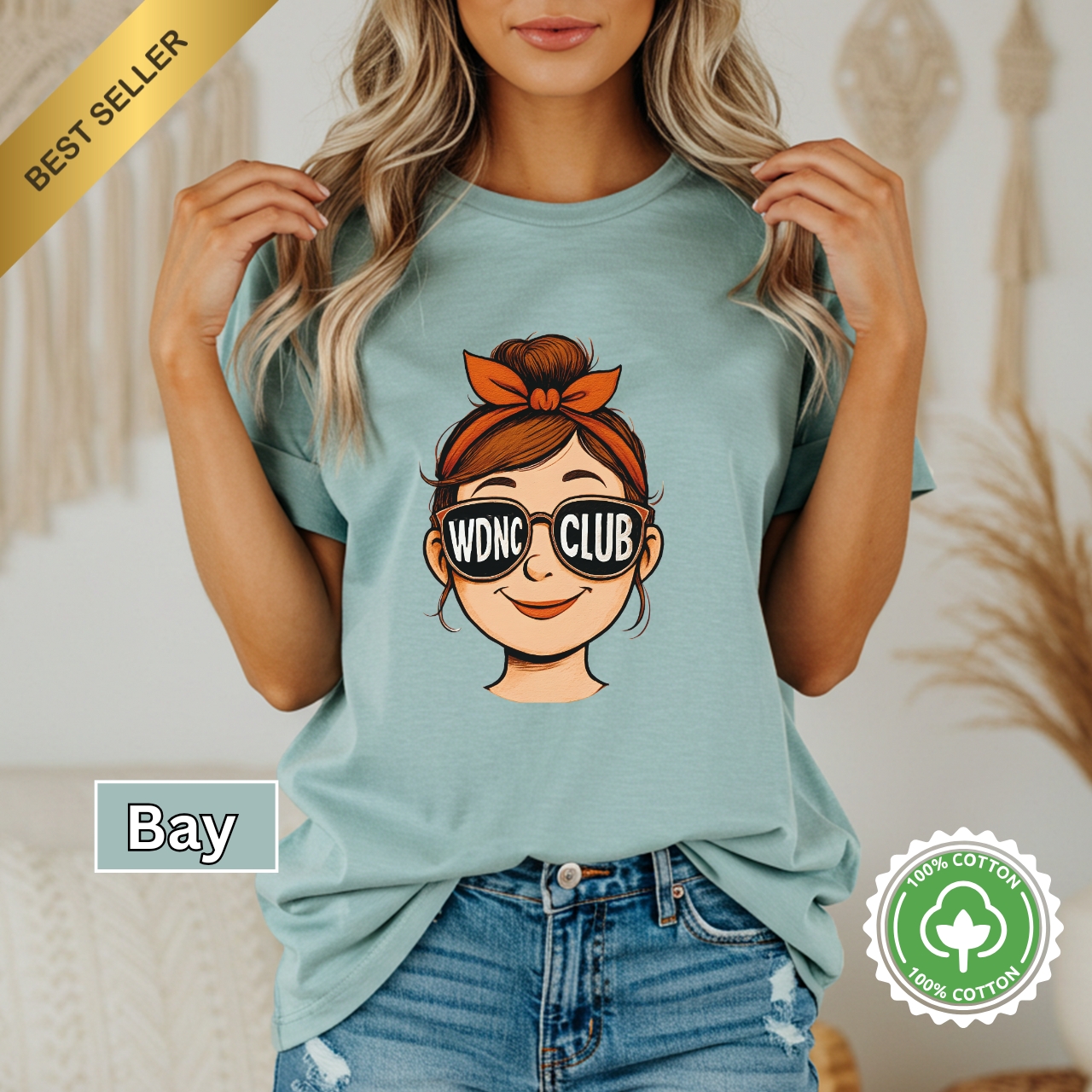 WDNC Club Unisex Garment-Dyed T-Shirt, Casual Tee, Summer Essentials, Gift for Trendsetters, Fun Club Apparel product thumbnail image