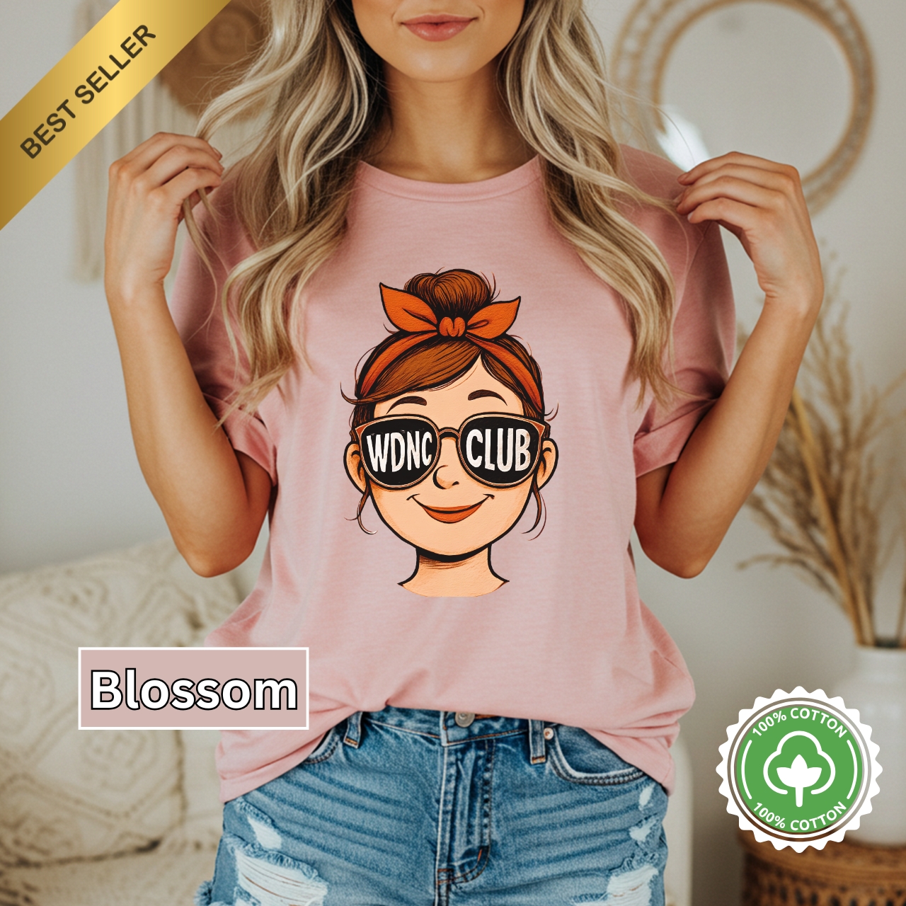 WDNC Club Unisex Garment-Dyed T-Shirt, Casual Tee, Summer Essentials, Gift for Trendsetters, Fun Club Apparel product thumbnail image