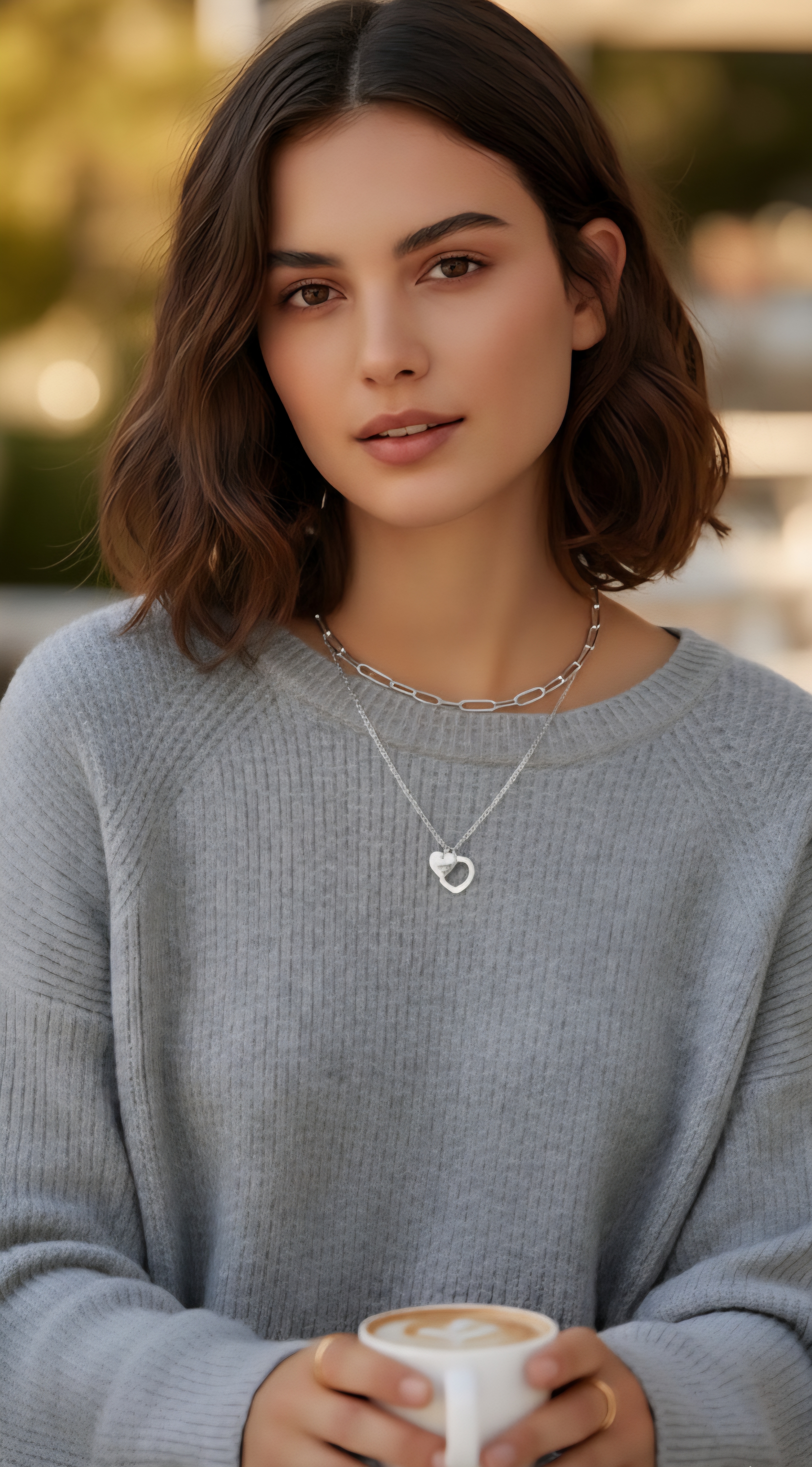 Heart Cutout Necklace - Personalized Jewelry product thumbnail image Heart Cutout Necklace - Personalized Jewelry product thumbnail image