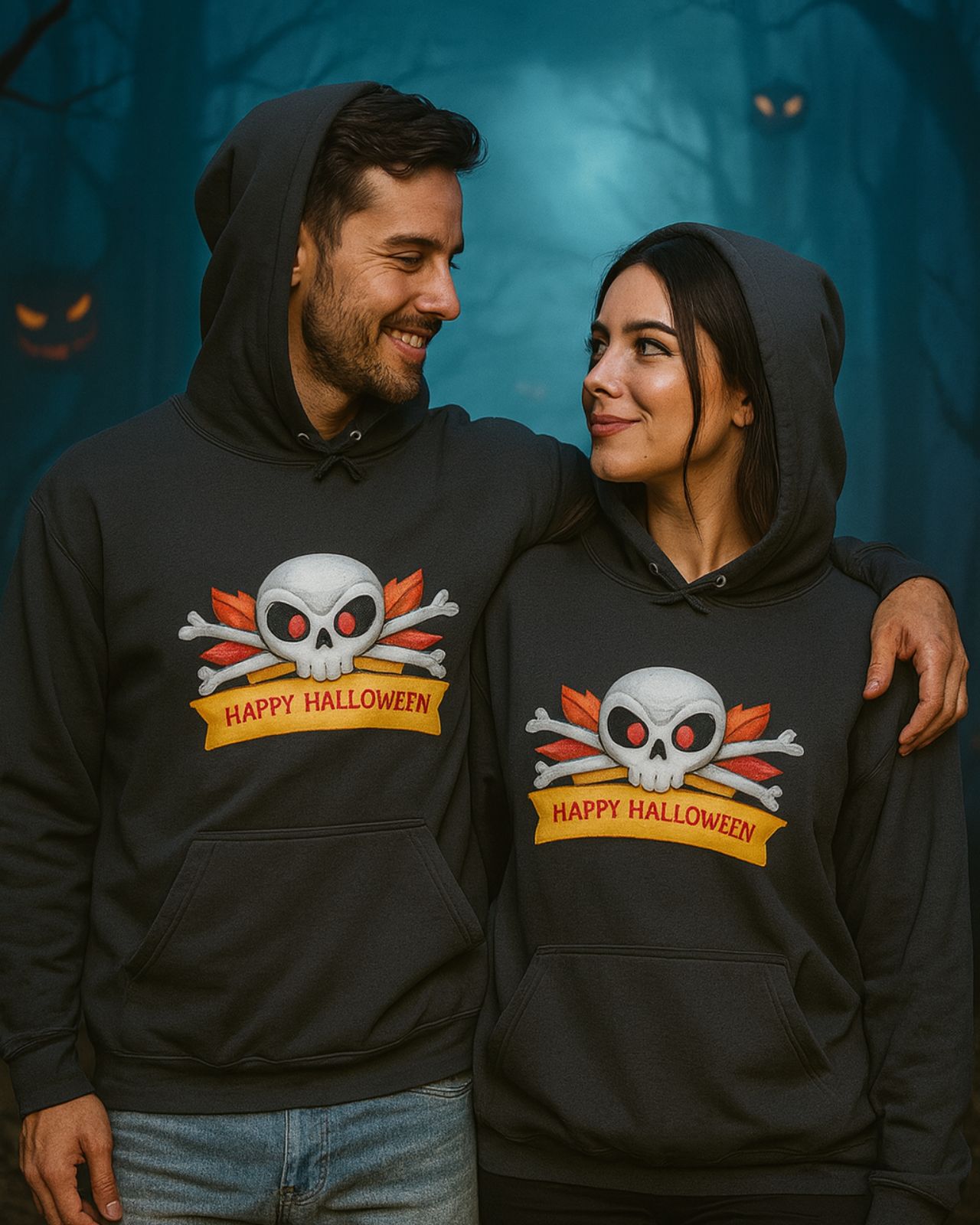 Halloween Skull Hoodie, Cozy Eco-Friendly Sweater, Halloween Costume Sweatshirt, Fall Wardrobe Essential, Spooky Season Apparel, [...]