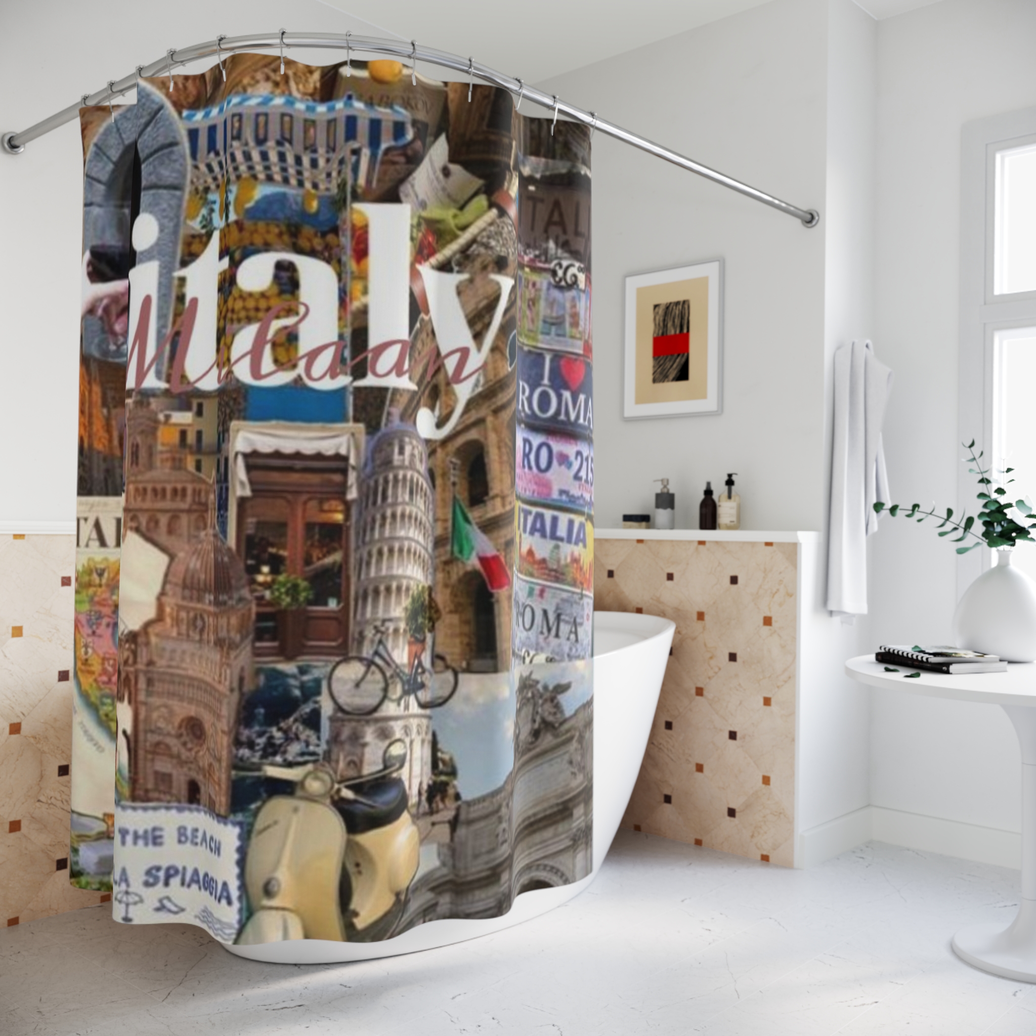 Personalized Shower Curtain, Modern Bathrooms, Privacy Divider, Home Decor, Home Theme, Bathroom Accessory, Custom Bathroom Gift ideas product thumbnail image Personalized Shower Curtain, Modern Bathrooms, Privacy Divider, Home Decor, Home Theme, Bathroom Accessory, Custom Bathroom Gift ideas product thumbnail image