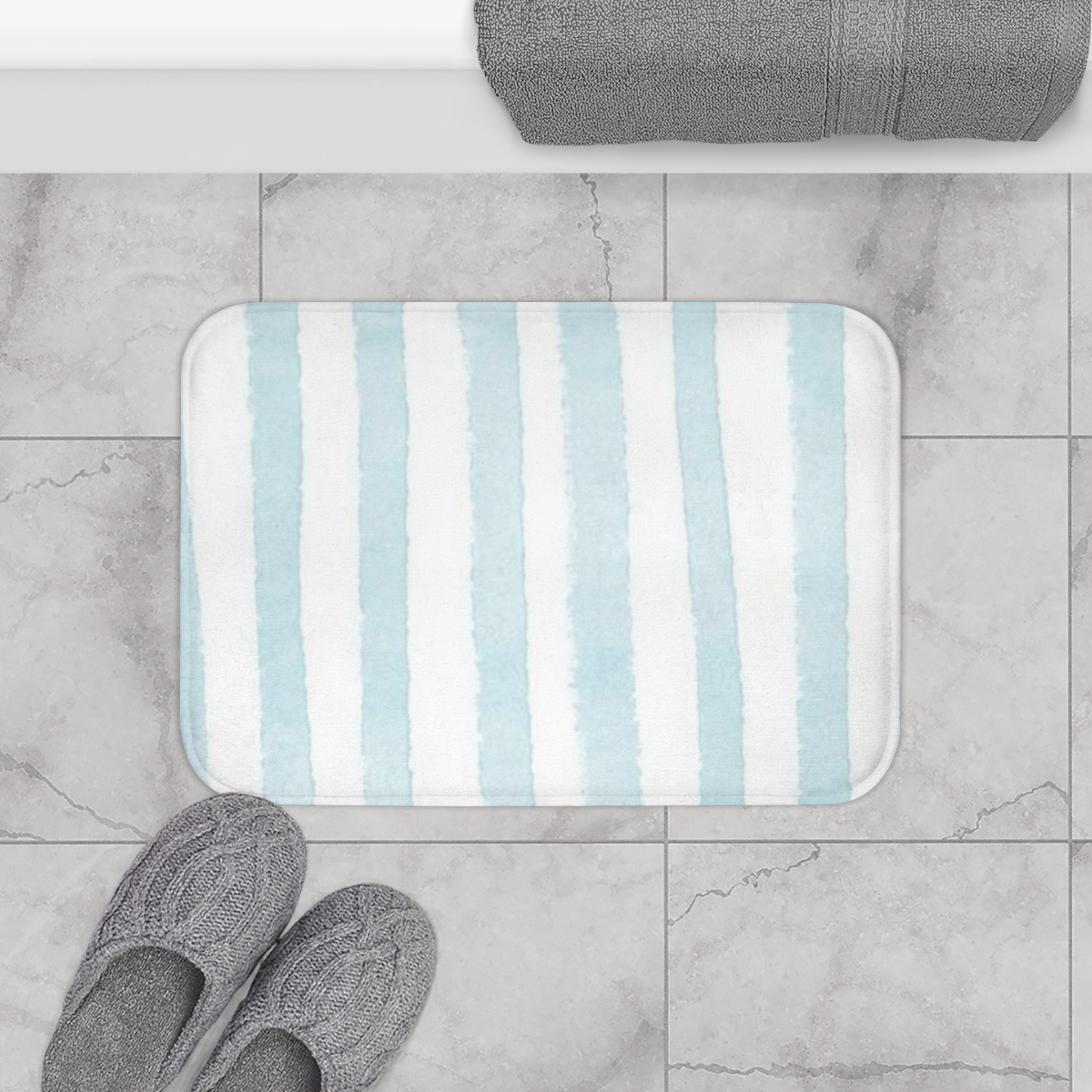 Personalized Cotton Shower Mat, Modern Decor, Luxurious Home, Spa Feel, Comfort, Bathroom, Anti-Slip Mat, Housewarming, Custom Bath Mats for Gift ideas product thumbnail image
