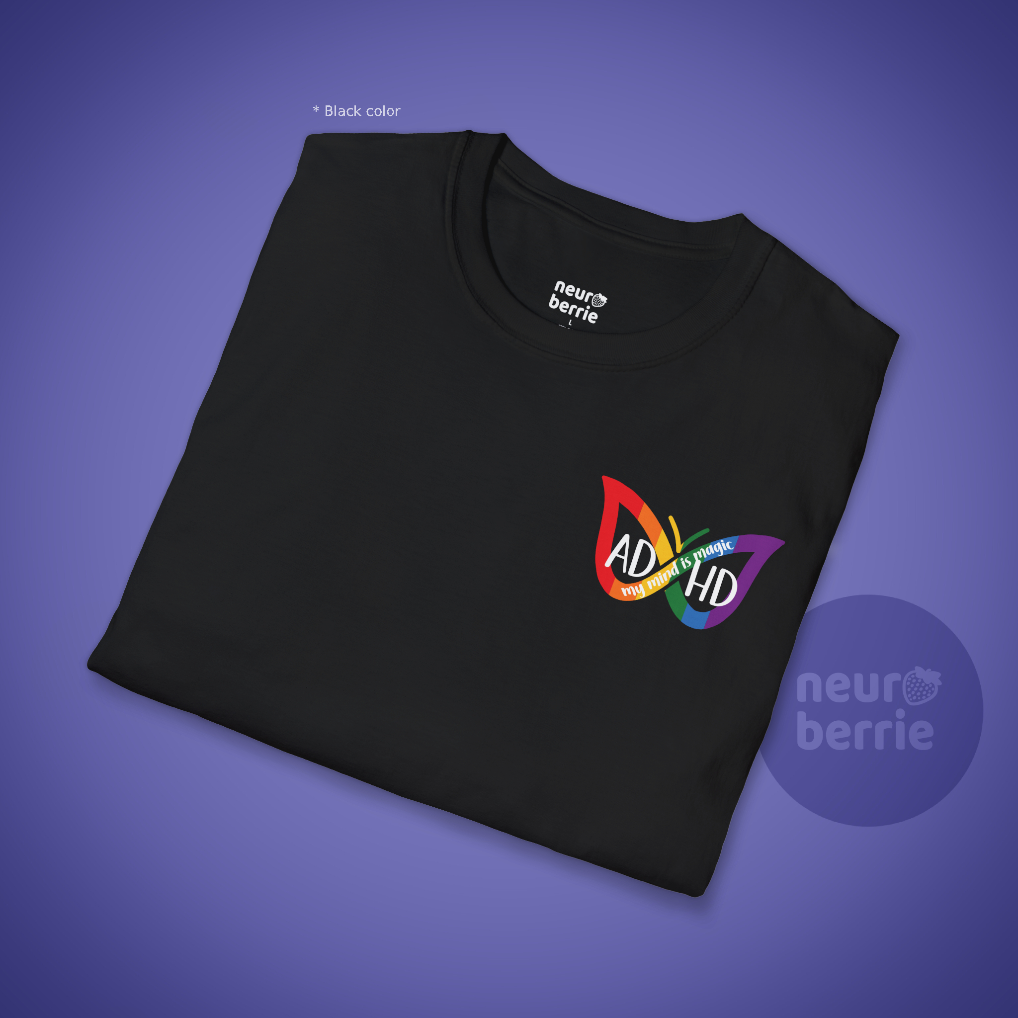 ADHD Awareness shirt with infinity butterfly, ADHD awareness symbol t-shirt for adults product thumbnail image ADHD Awareness shirt with infinity butterfly, ADHD awareness symbol t-shirt for adults product thumbnail image
