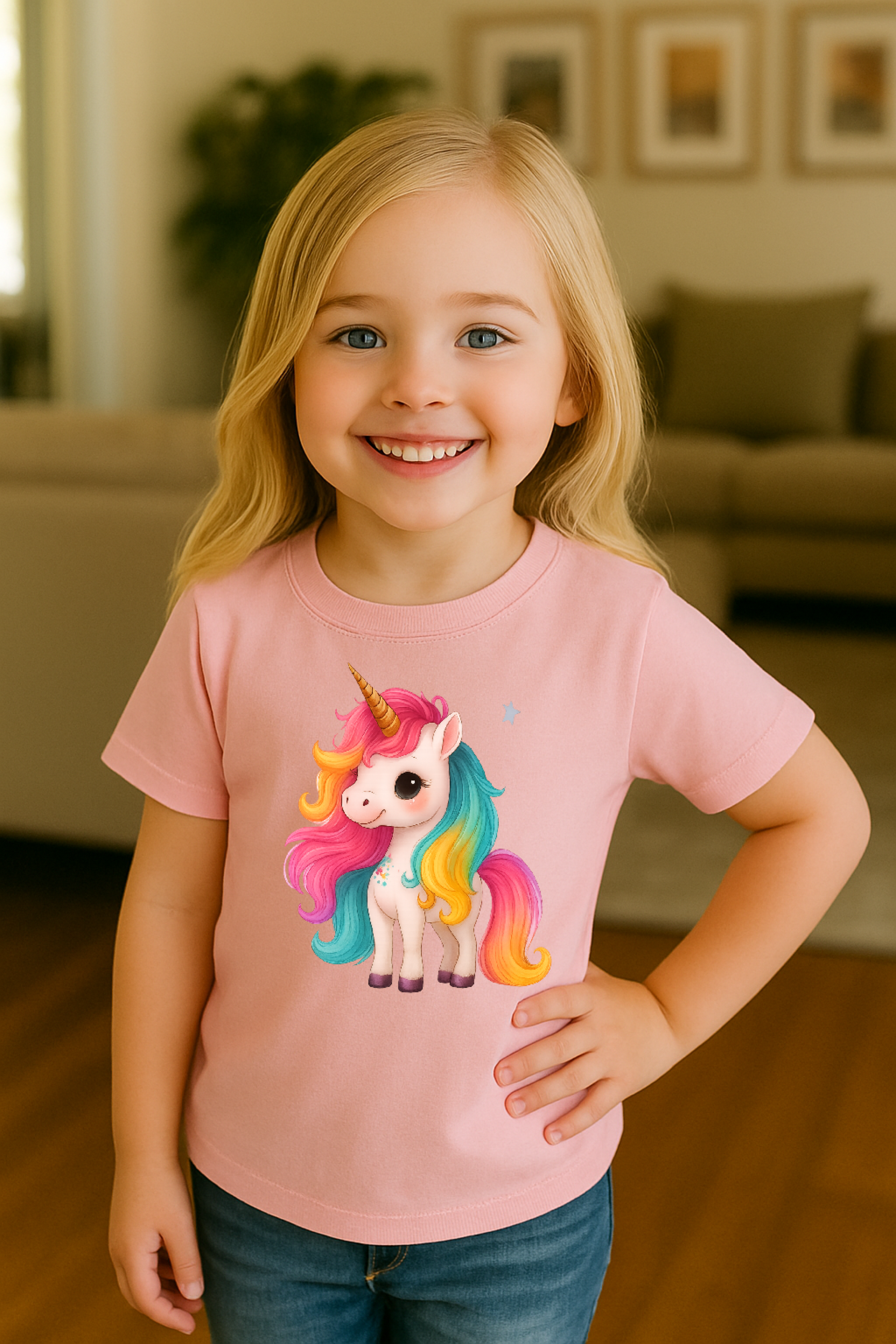 Rainbow Unicorn Toddler Tee - Rainbow Unicorn Toddler Tee -