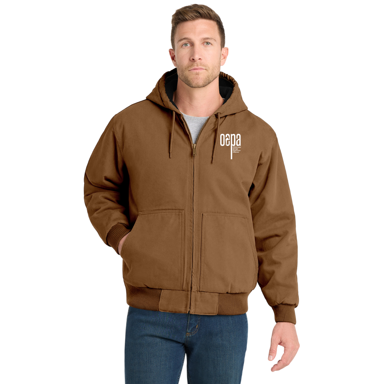 OEPA Men's Hooded Work Jacket, Durable Outerwear, Perfect for Work & Outdoor product thumbnail image OEPA Men's Hooded Work Jacket, Durable Outerwear, Perfect for Work & Outdoor product thumbnail image