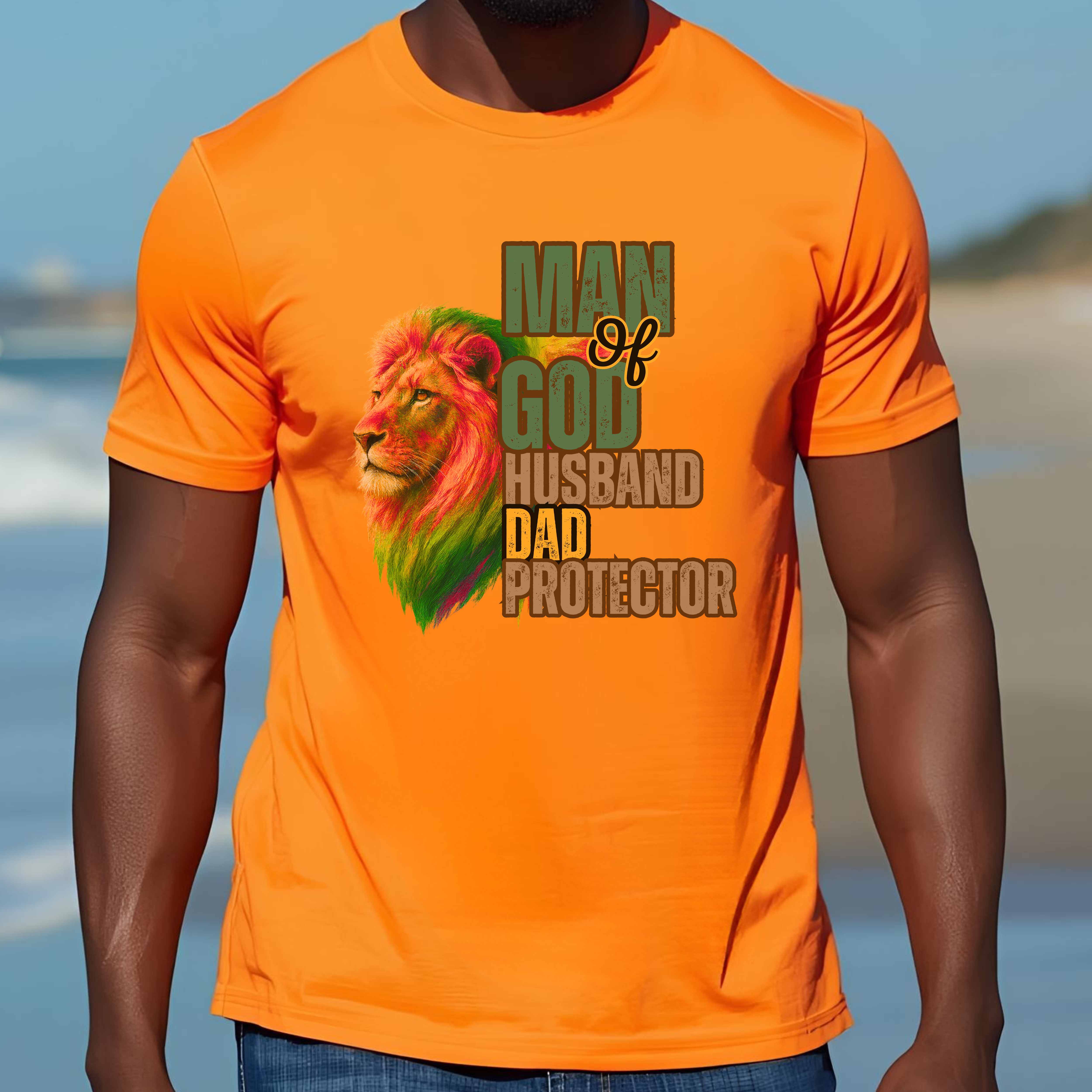 "Man of God, Husband, Father, Protector" Christian Men’s Graphic T-Shirt – Lead with Faith, Live with Purpose product thumbnail image "Man of God, Husband, Father, Protector" Christian Men’s Graphic T-Shirt – Lead with Faith, Live with Purpose product thumbnail image