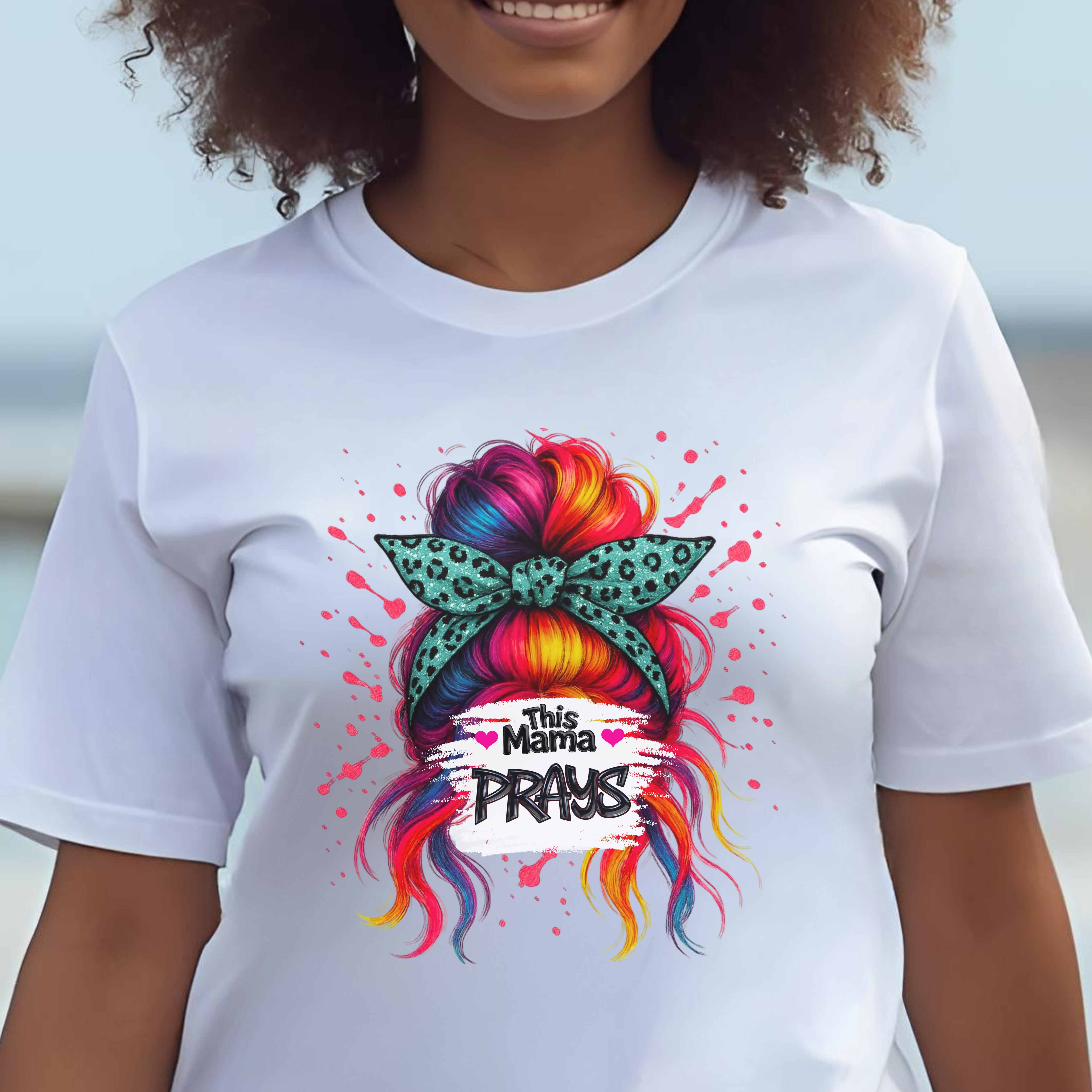 "This Mama Prays" Christian Women’s T-Shirt – Faithful Motherhood, Power in Prayer product thumbnail image "This Mama Prays" Christian Women’s T-Shirt – Faithful Motherhood, Power in Prayer product thumbnail image