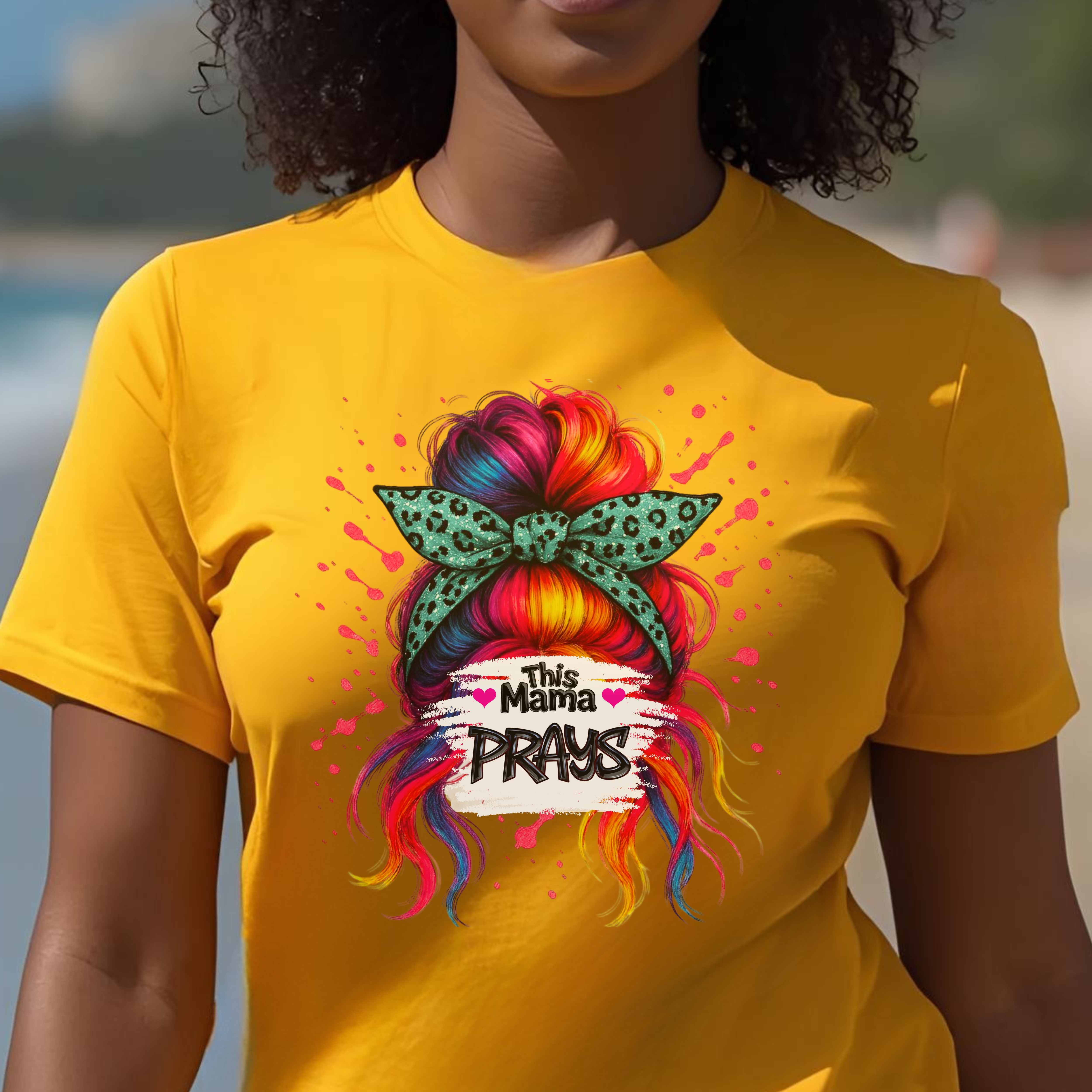 "This Mama Prays" Christian Women’s T-Shirt – Faithful Motherhood, Power in Prayer product thumbnail image "This Mama Prays" Christian Women’s T-Shirt – Faithful Motherhood, Power in Prayer product thumbnail image