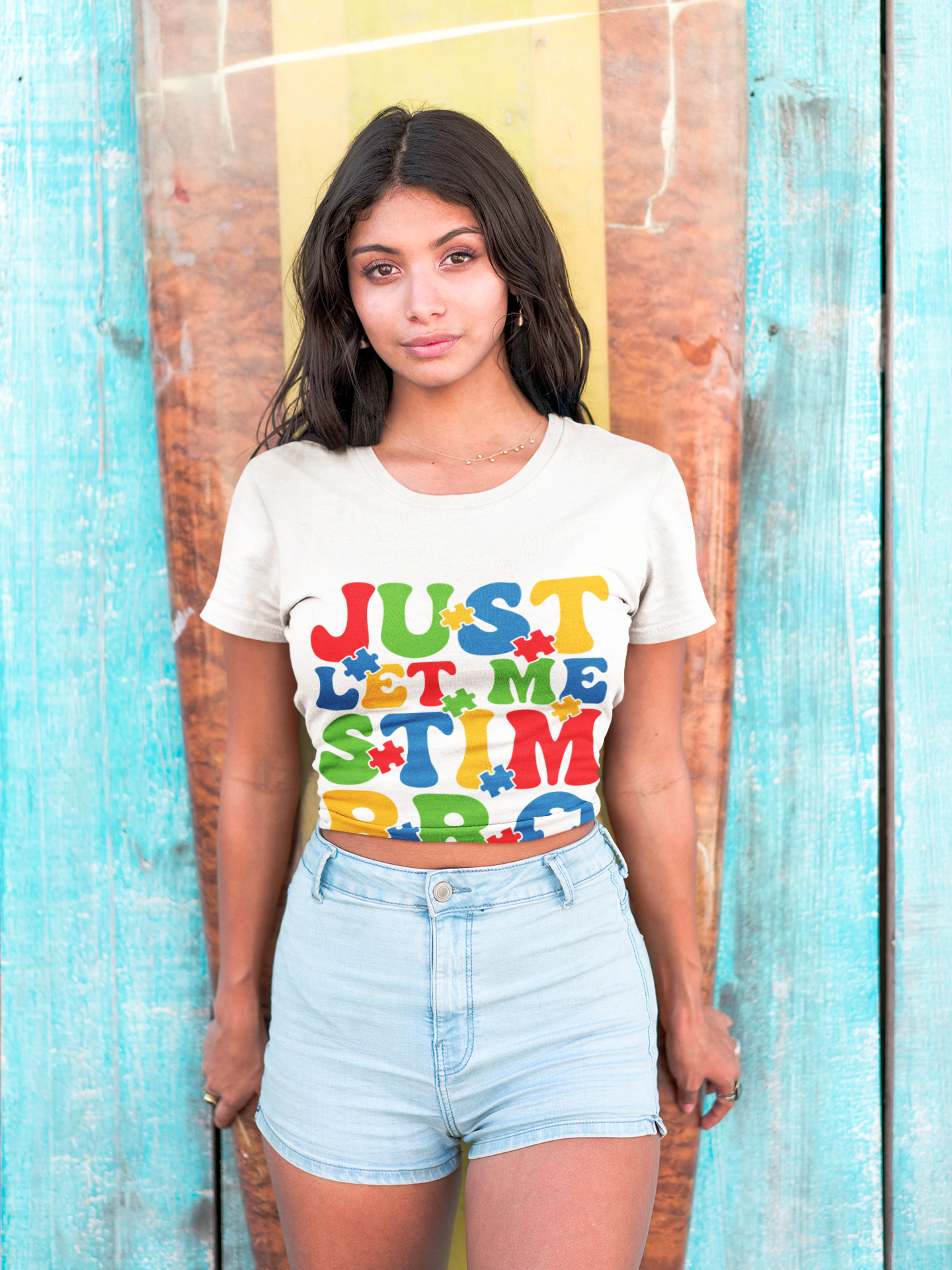 Colorful Autism Awareness Unisex Tee, Just Let Me Stim Bro Shirt, Supportive Autism Gift, Inclusive Apparel, Everyday Comfort Tee product thumbnail image
