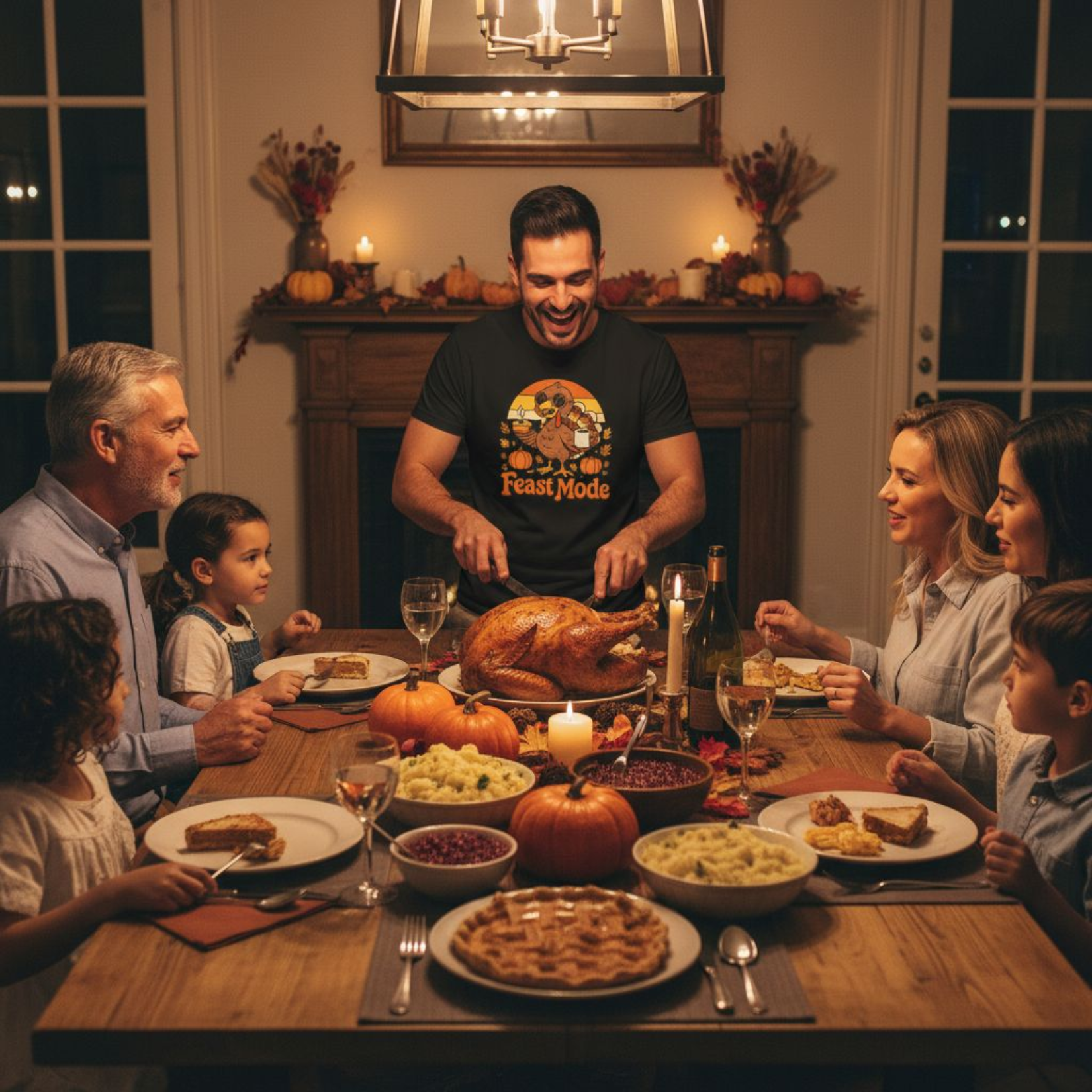 Feast Mode Thanksgiving Tee product thumbnail image Feast Mode Thanksgiving Tee product thumbnail image