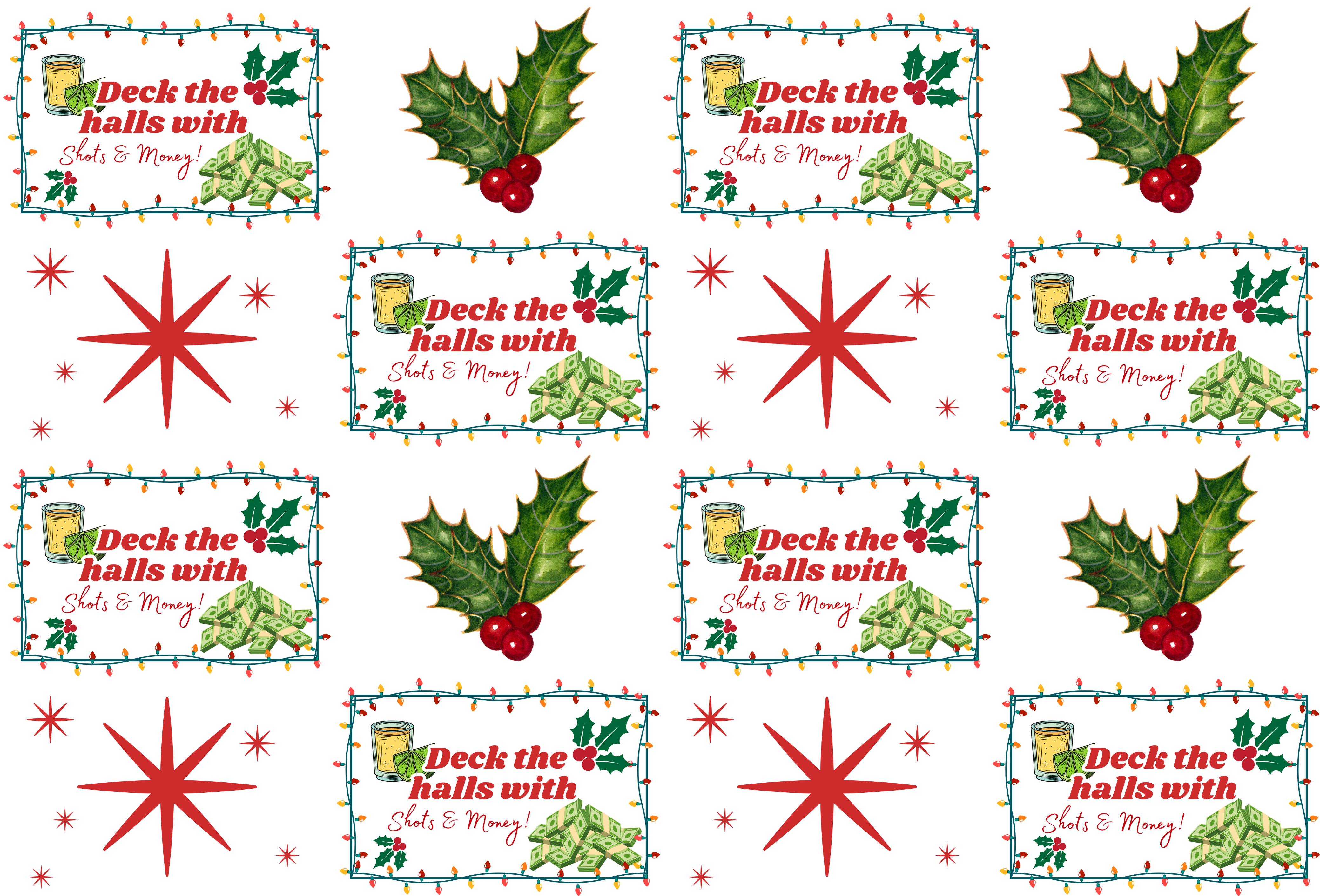 Deck the Halls With Money Festive Christmas Gift Wrap Paper Set, Christmas Gift Wrap, Eco-Friendly Wrap product thumbnail image Deck the Halls With Money Festive Christmas Gift Wrap Paper Set, Christmas Gift Wrap, Eco-Friendly Wrap product thumbnail image