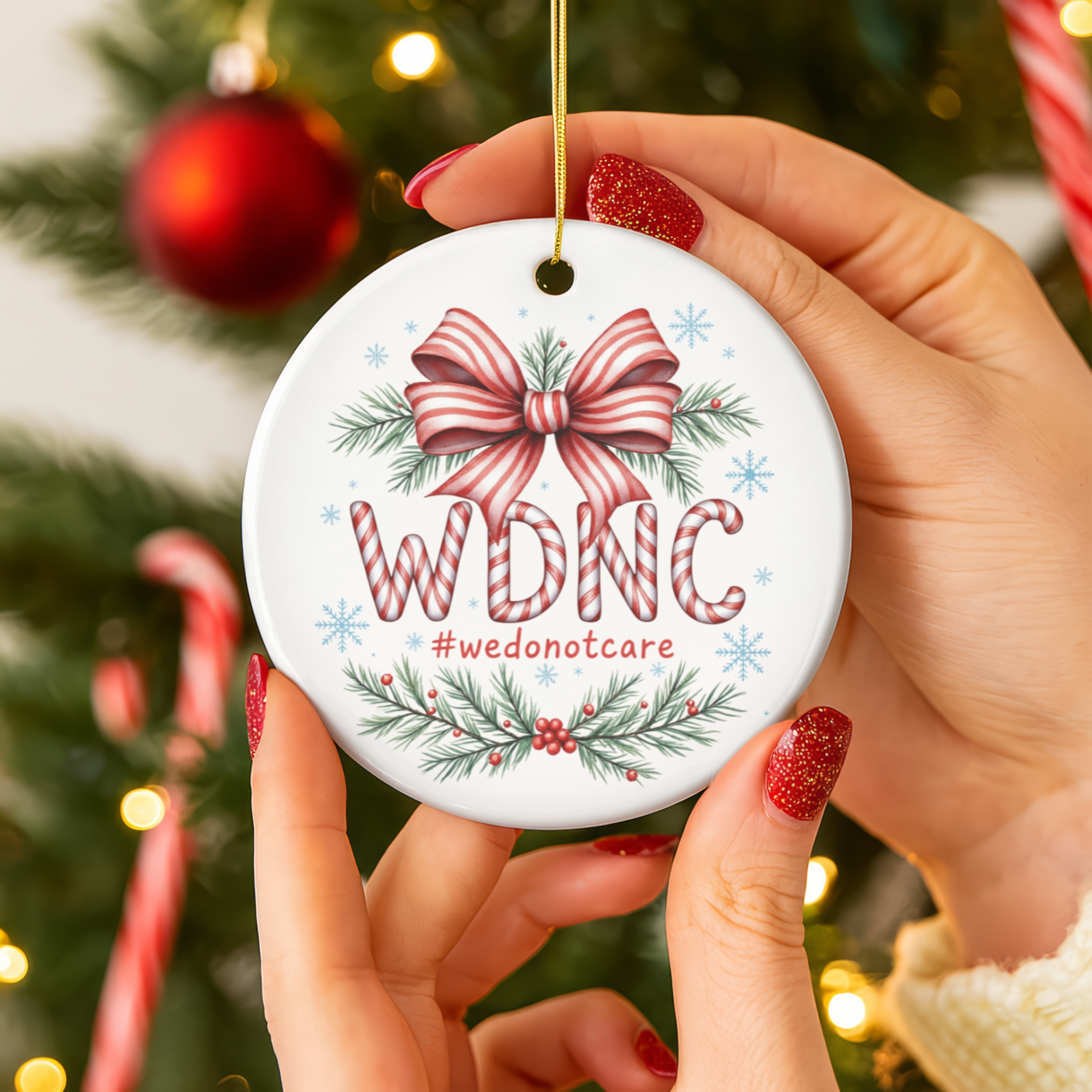 Ceramic Ornament, Holiday Decor WDNC Club Christmas Ornament product thumbnail image