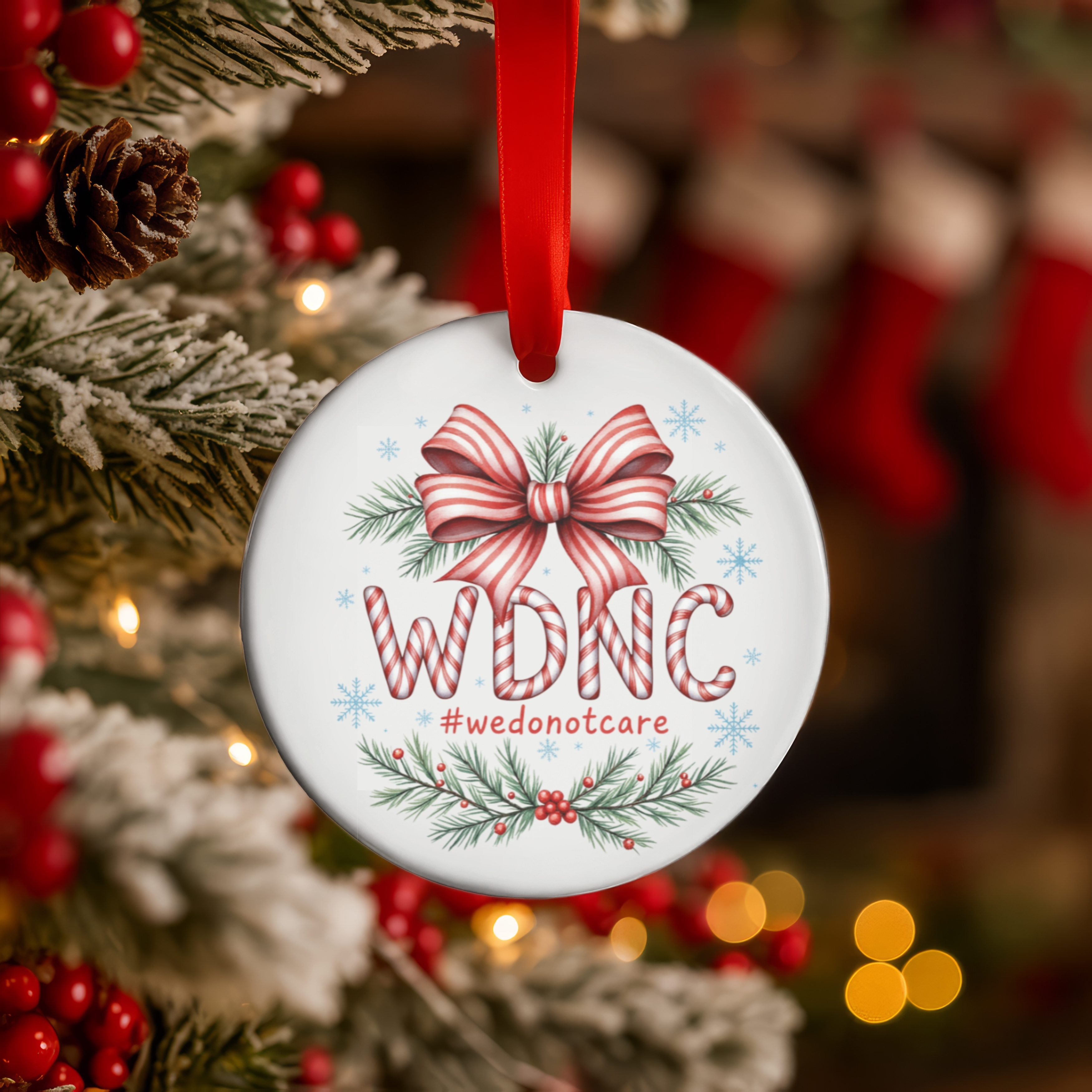 Ceramic Ornament, Holiday Decor WDNC Club Christmas Ornament product thumbnail image