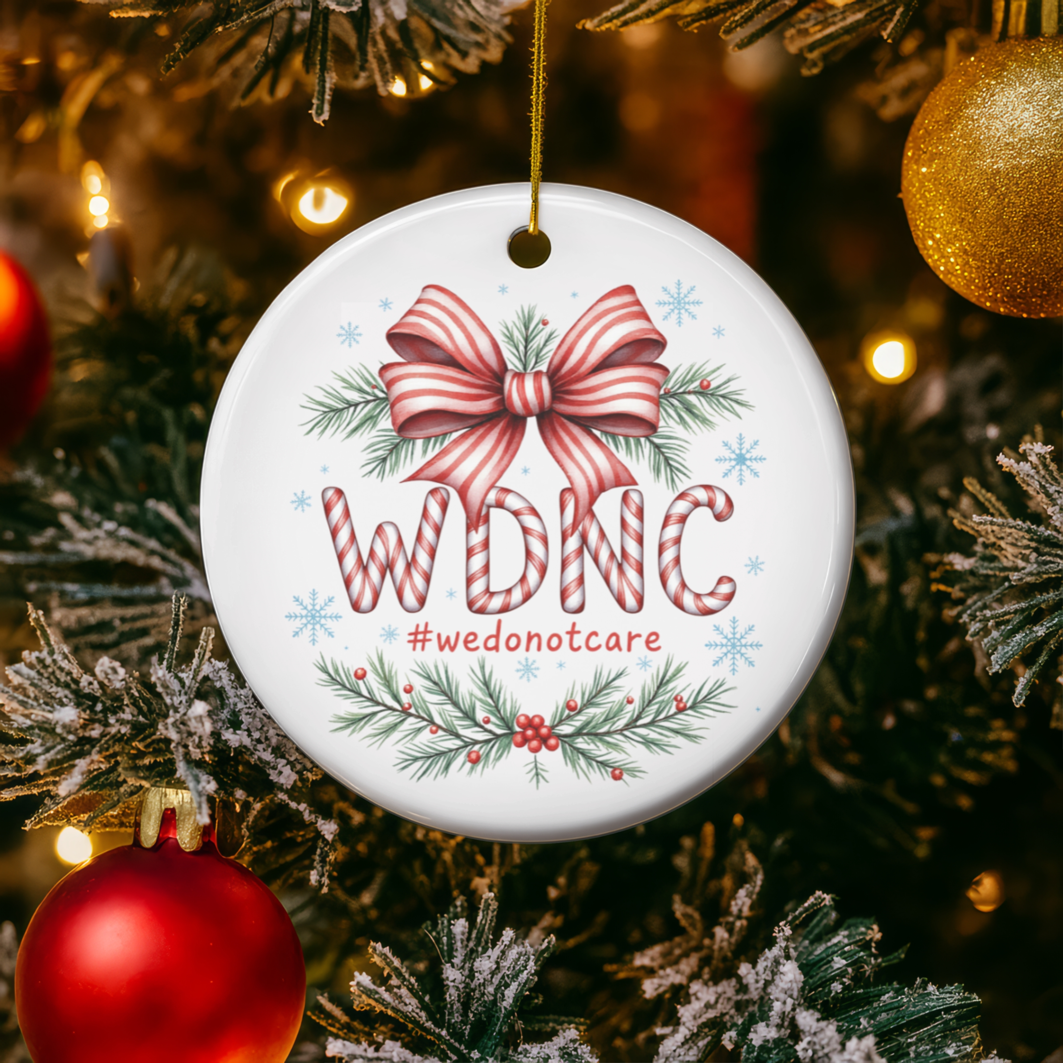 Ceramic Ornament, Holiday Decor WDNC Club Christmas Ornament product thumbnail image