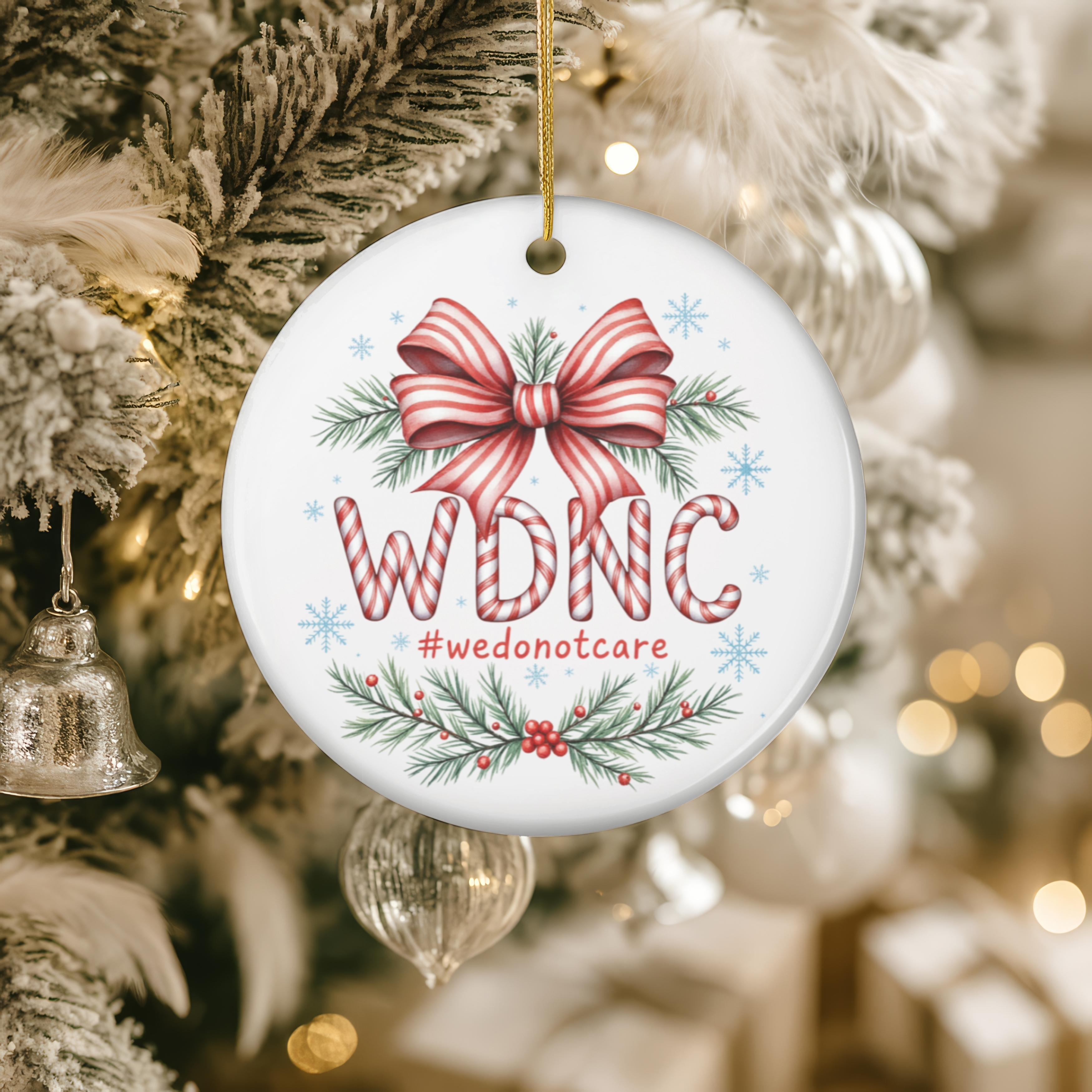 Ceramic Ornament, Holiday Decor WDNC Club Christmas Ornament product thumbnail image