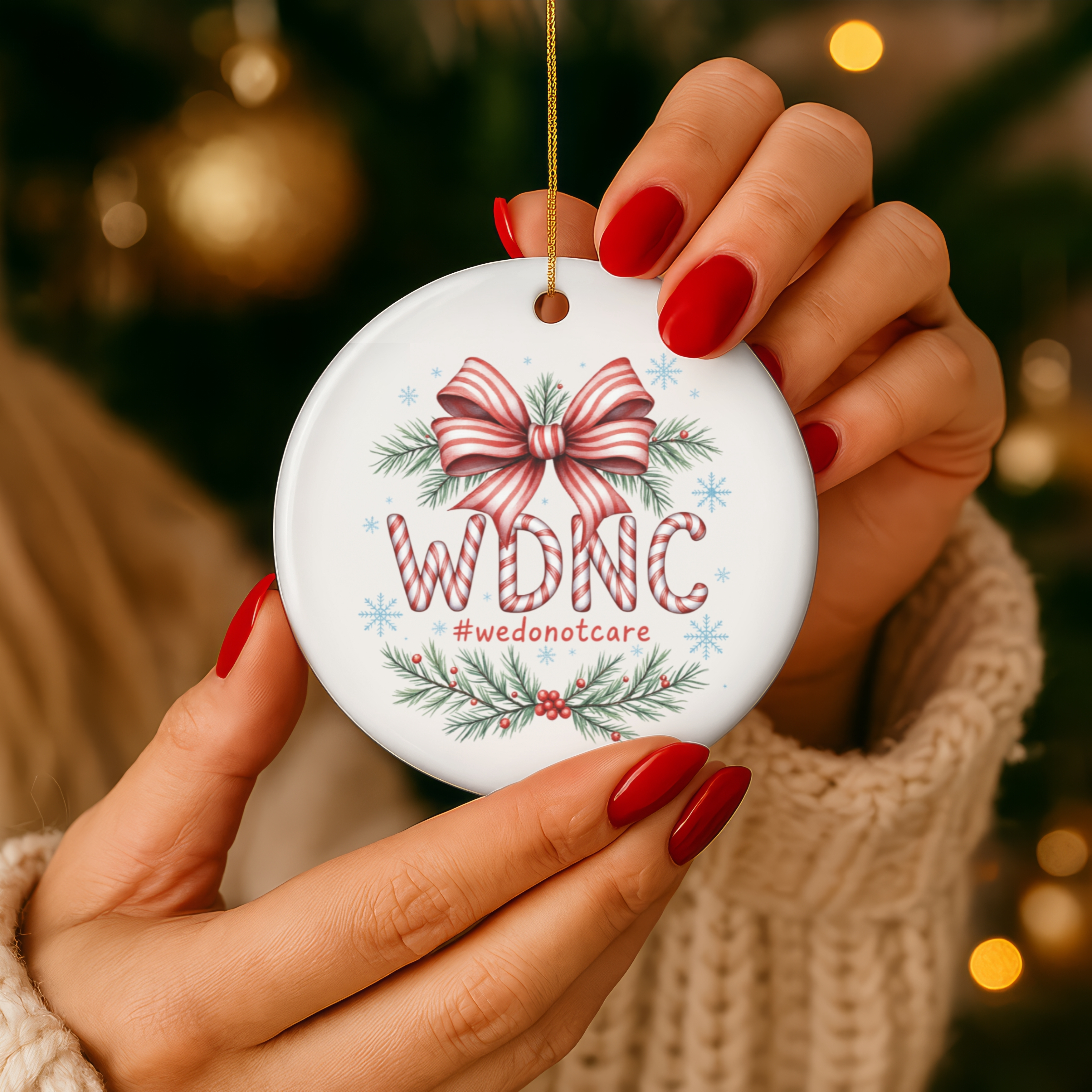 Ceramic Ornament, Holiday Decor WDNC Club Christmas Ornament product thumbnail image