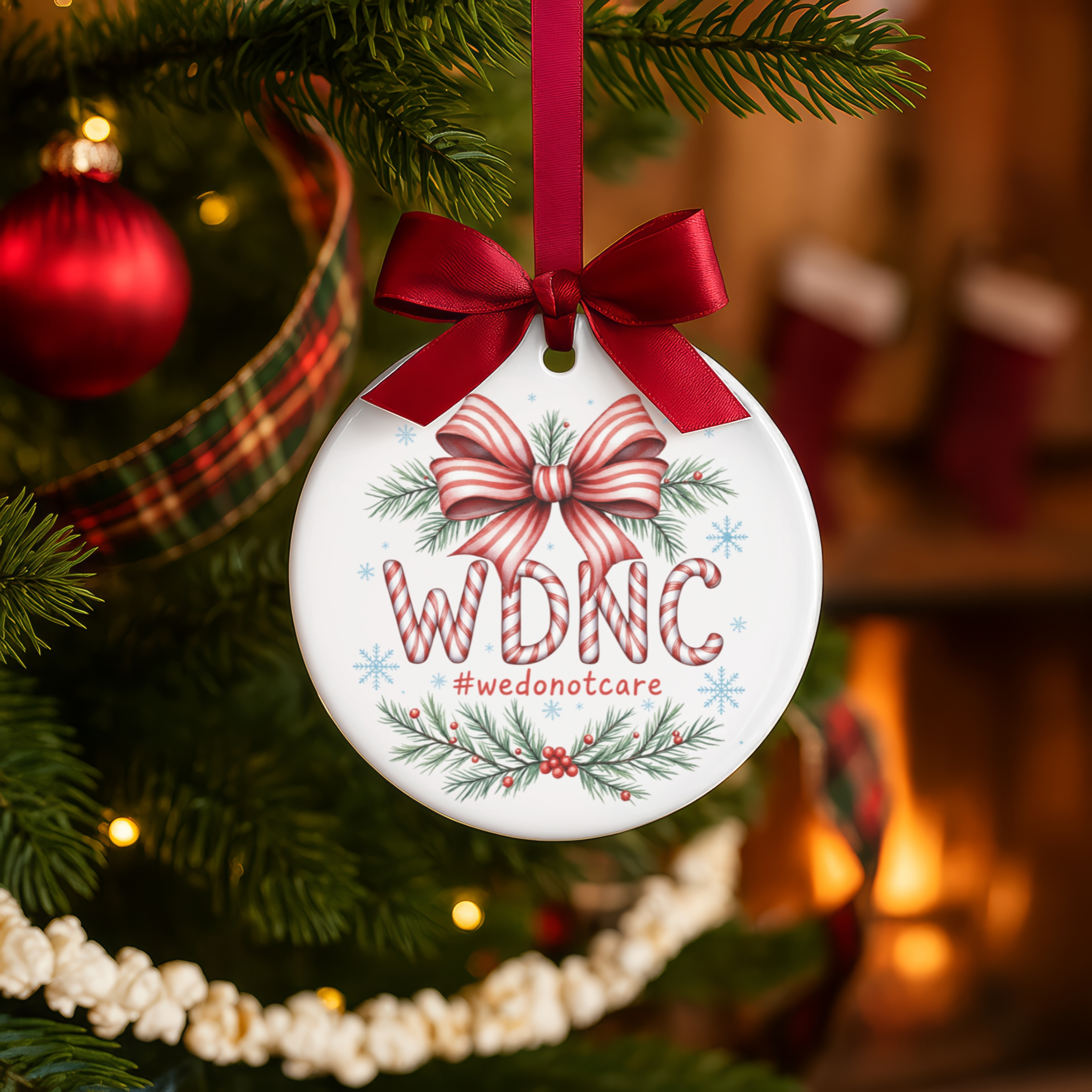 Ceramic Ornament, Holiday Decor WDNC Club Christmas Ornament product thumbnail image