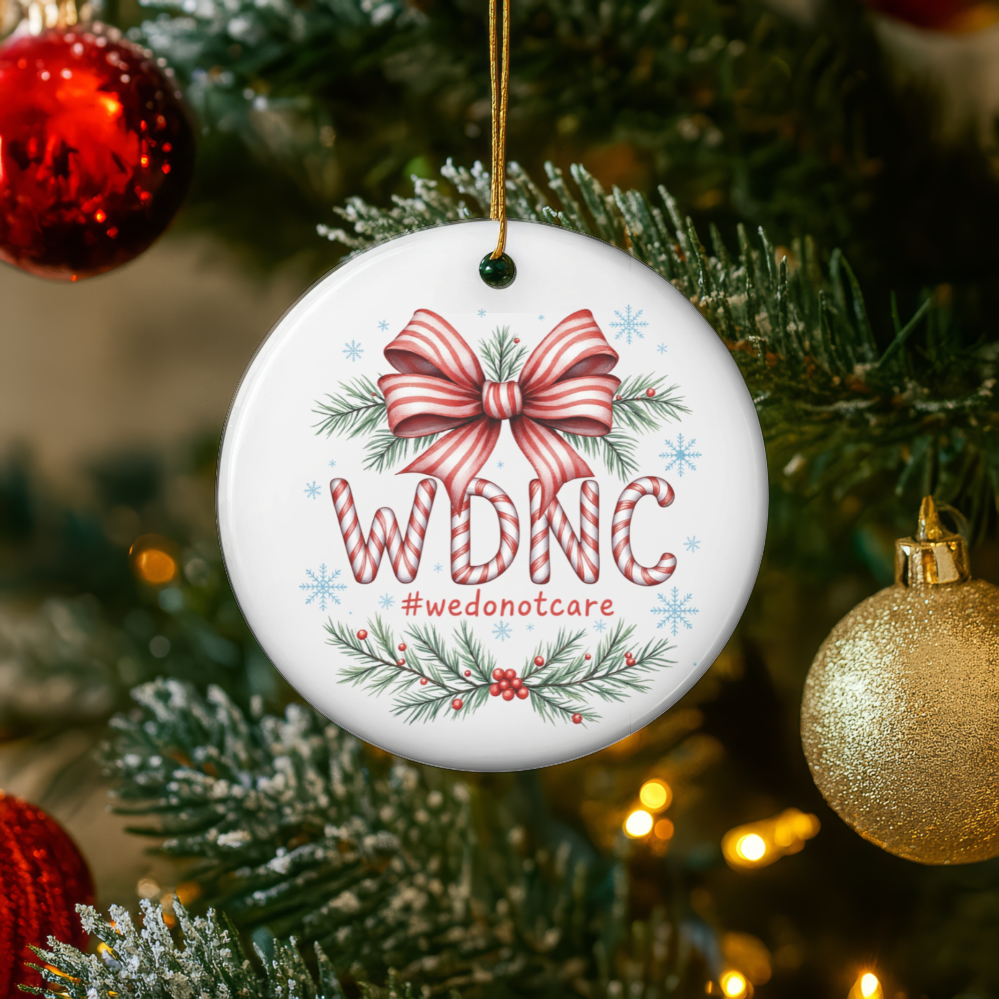Ceramic Ornament, Holiday Decor WDNC Club Christmas Ornament product thumbnail image