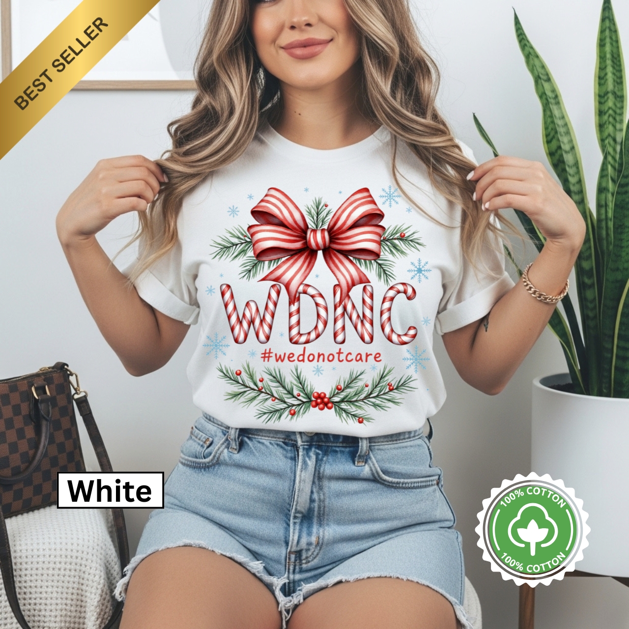 WDNC Club Christmas Shirt Holiday Cheer Unisex T-Shirt | #WeDoNotCare Christmas Tee, Gift for Him/Her, Festive Apparel, Casual Wear, Winter Wardrobe