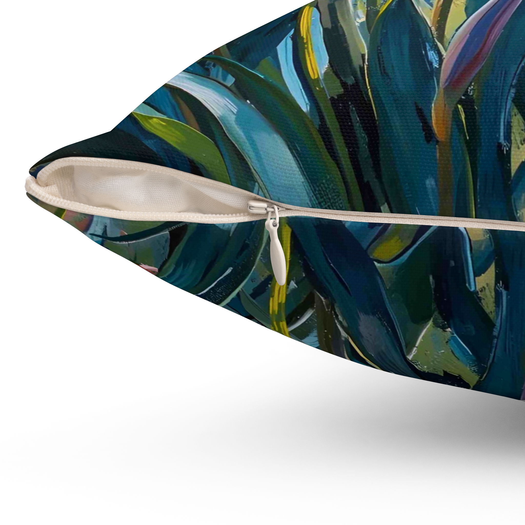 Blue Floral Decorative Pillow, Throw Pillow, Home Decor, Blue Flower Cushion, Gift for Her, Living Room Accent product thumbnail image