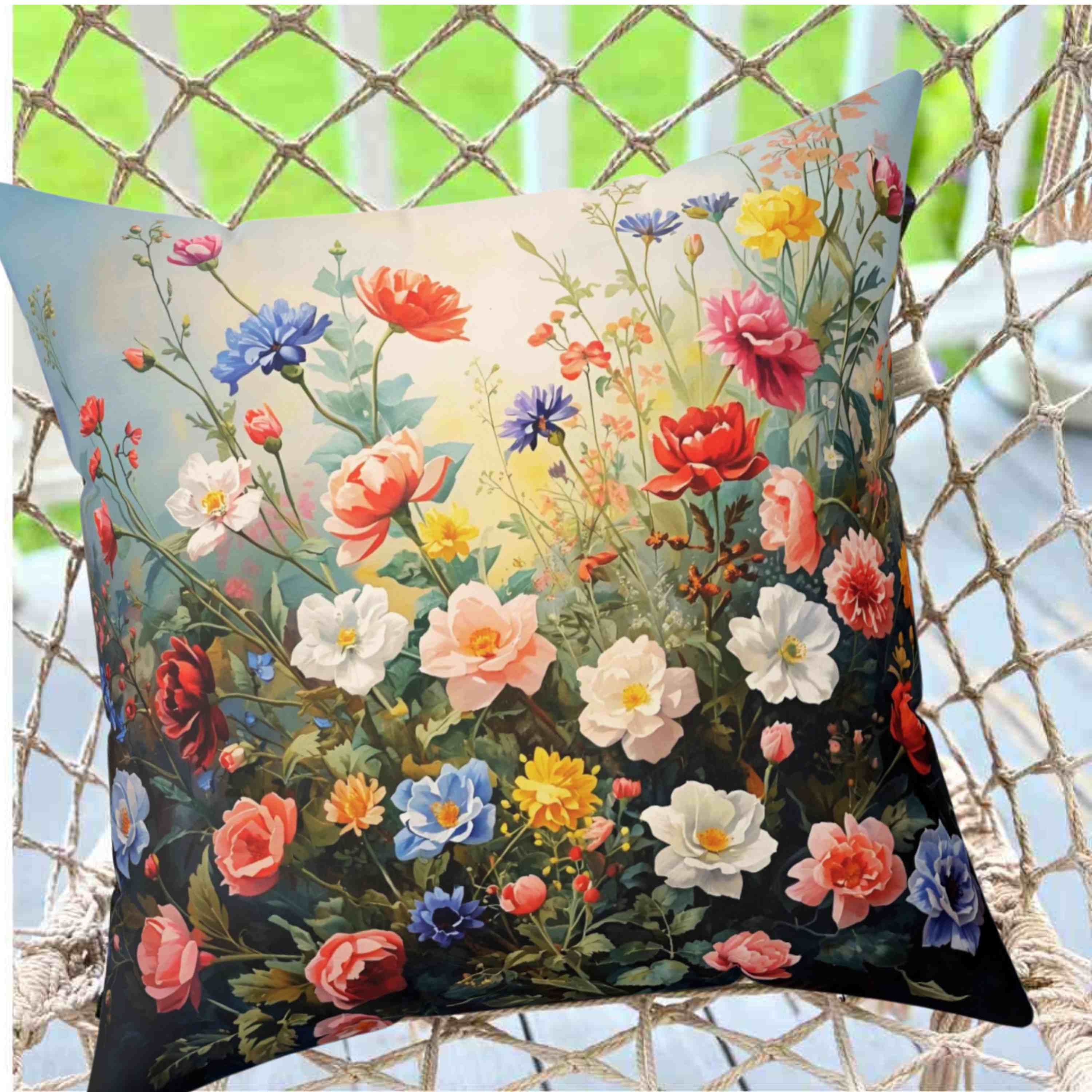 Floral Accent Pillow | Decorative Home Pillow, Bohemian Decor, Gift for Her, Cozy Living Room, Spring Decor product thumbnail image