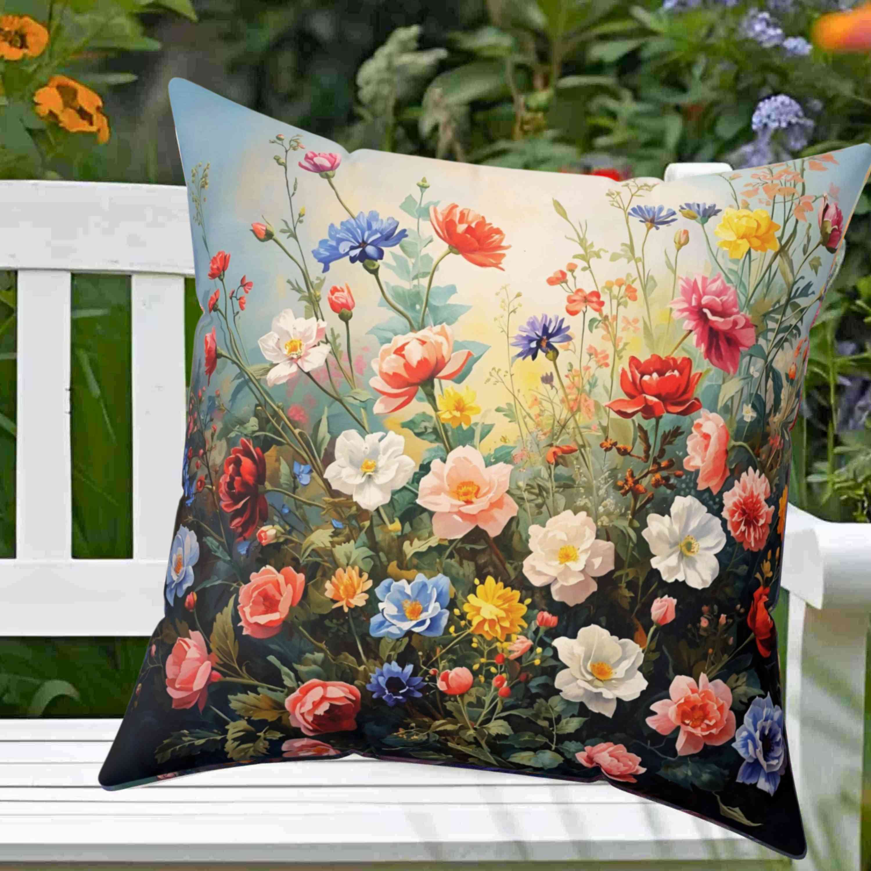 Floral Accent Pillow | Decorative Home Pillow, Bohemian Decor, Gift for Her, Cozy Living Room, Spring Decor product thumbnail image