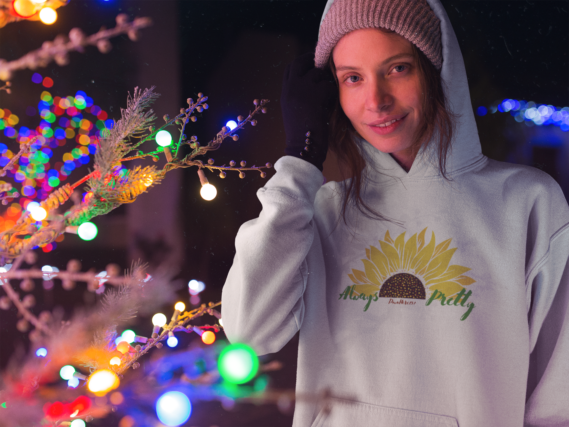 Sunflower "ALWAYS PRETTY" Hoodie product thumbnail image