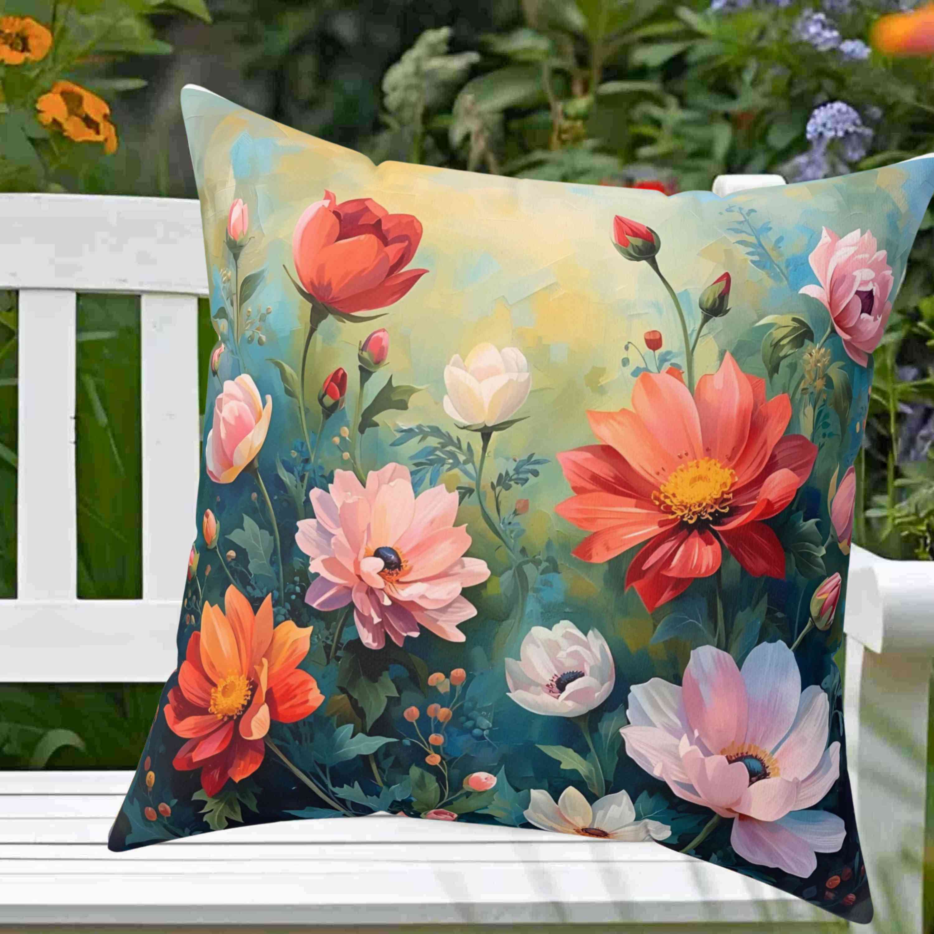 Floral Decorative Pillow, Nature-Inspired Home Accent, Throw Pillow, Cozy Living Room Decor, Gift for Flower Lovers, Spring Decor product thumbnail image