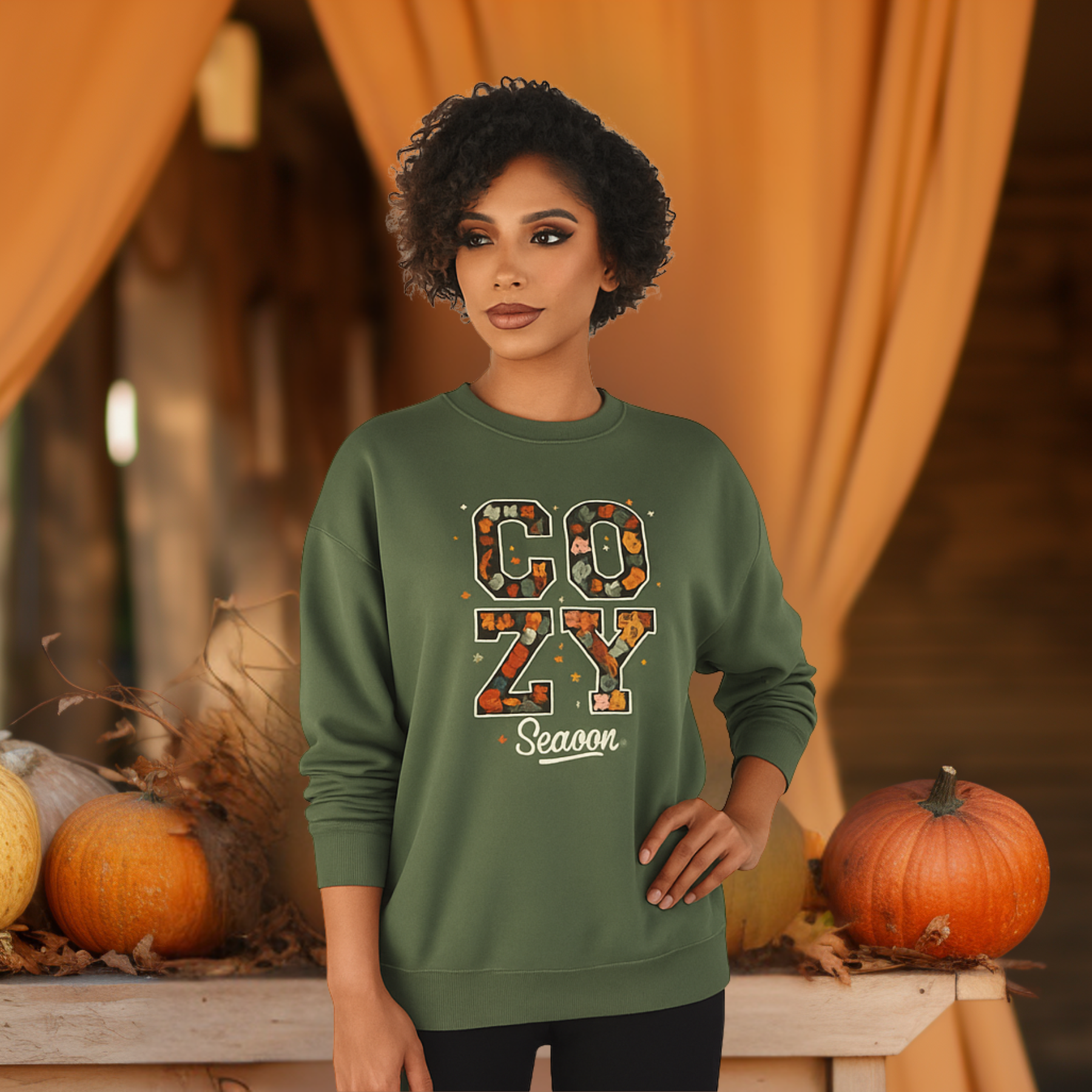 Cozy Season Eco-Friendly Sweatshirt | Women's Sweatshirt, Fall Fashion, Holiday Gift, Warm Layer, Sustainable Apparel product thumbnail image Cozy Season Eco-Friendly Sweatshirt | Women's Sweatshirt, Fall Fashion, Holiday Gift, Warm Layer, Sustainable Apparel product thumbnail image