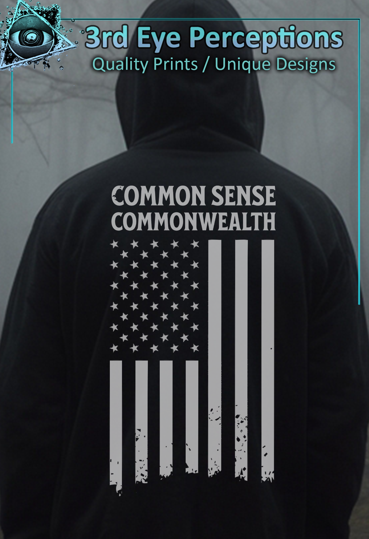 Vintage Flag Common Sense Commonwealth Virginia Graphic  Back Print ( Unisex Heavy Blend™ Hooded ) product thumbnail image Vintage Flag Common Sense Commonwealth Virginia Graphic  Back Print ( Unisex Heavy Blend™ Hooded ) product thumbnail image
