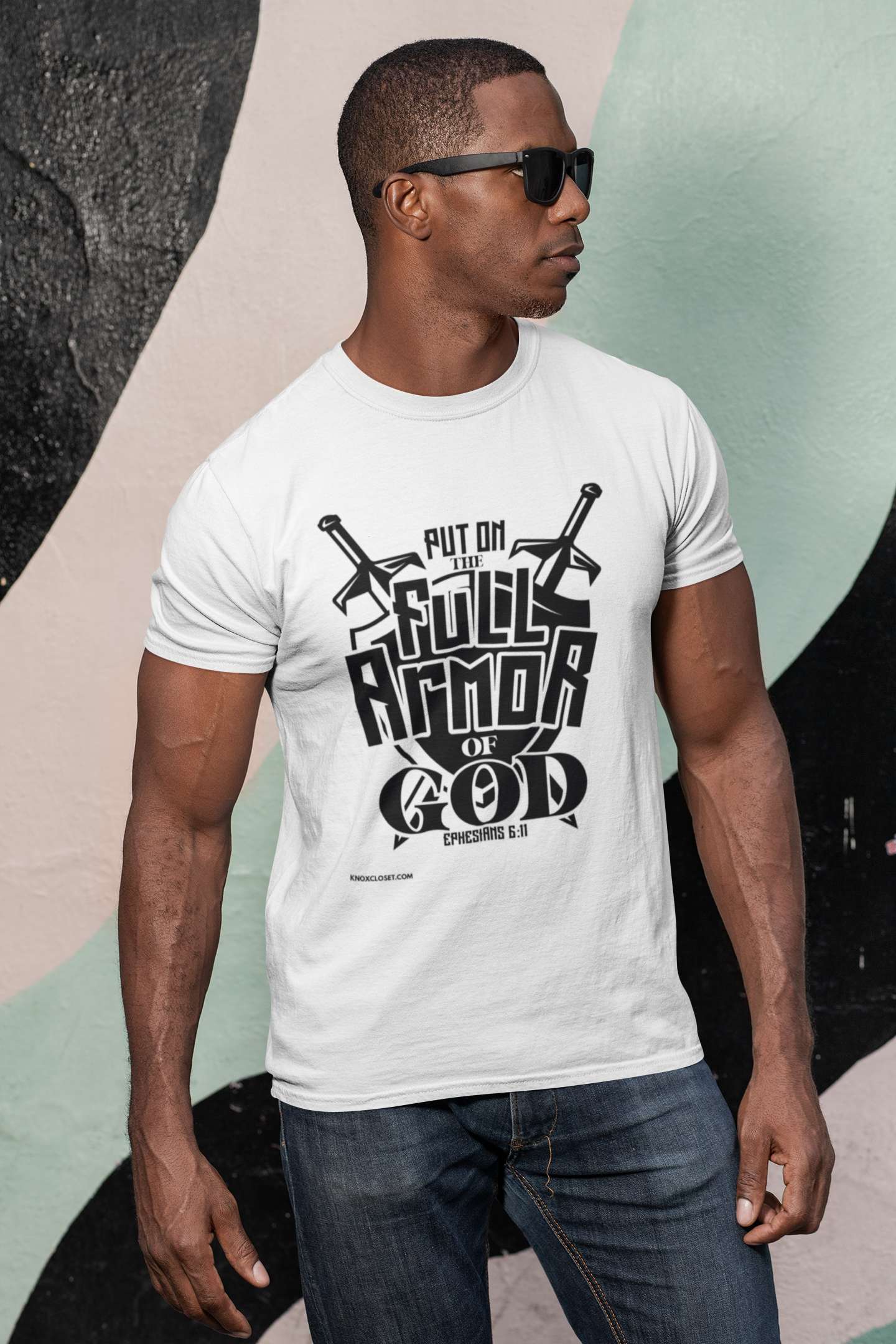 Full Armor of God- Men's Heavyweight Tee product thumbnail image Full Armor of God- Men's Heavyweight Tee product thumbnail image