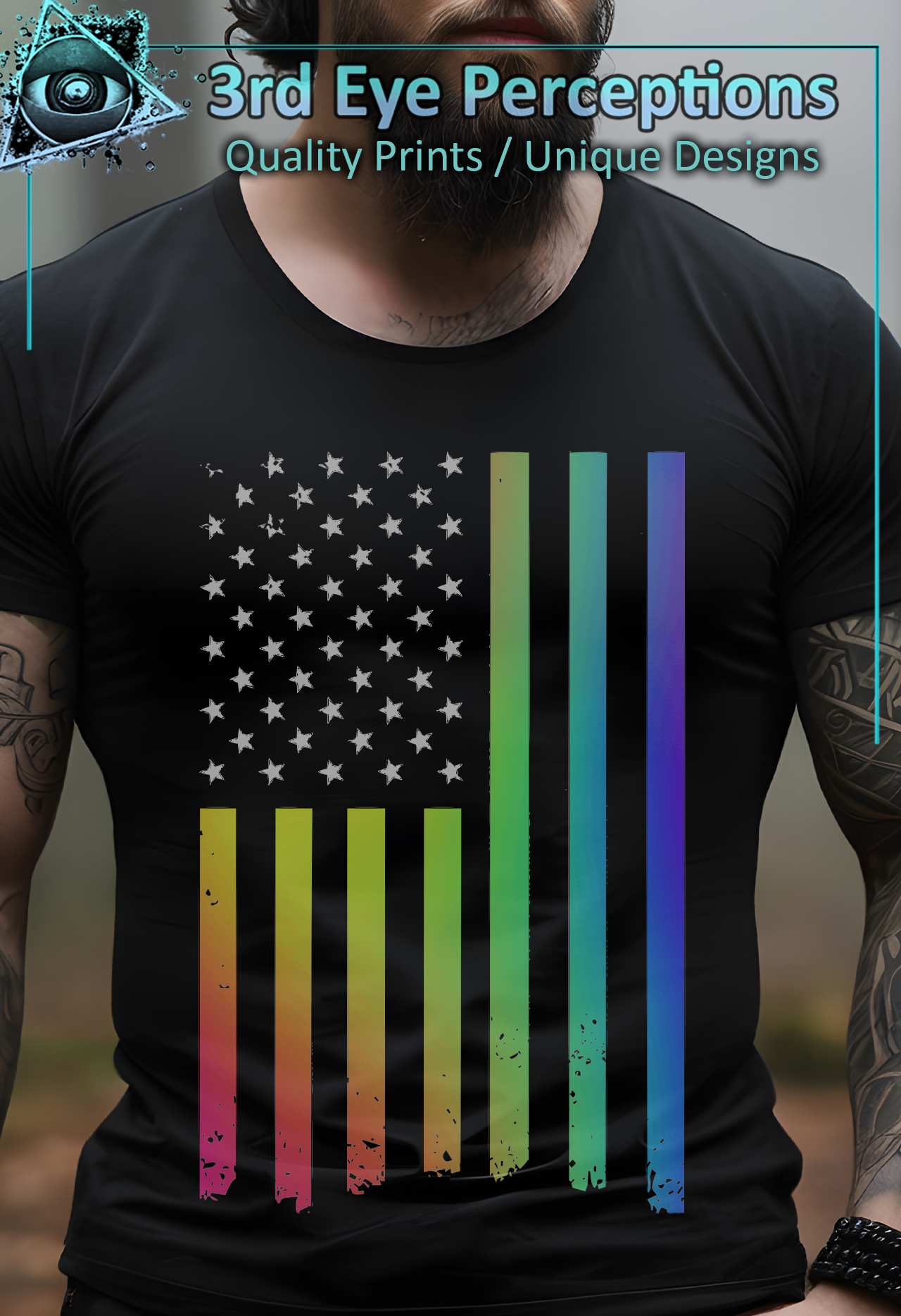Vintage Flag Rainbow Gay Pride Graphic T-Shirt Vintage Flag Rainbow Gay Pride Graphic T-Shirt