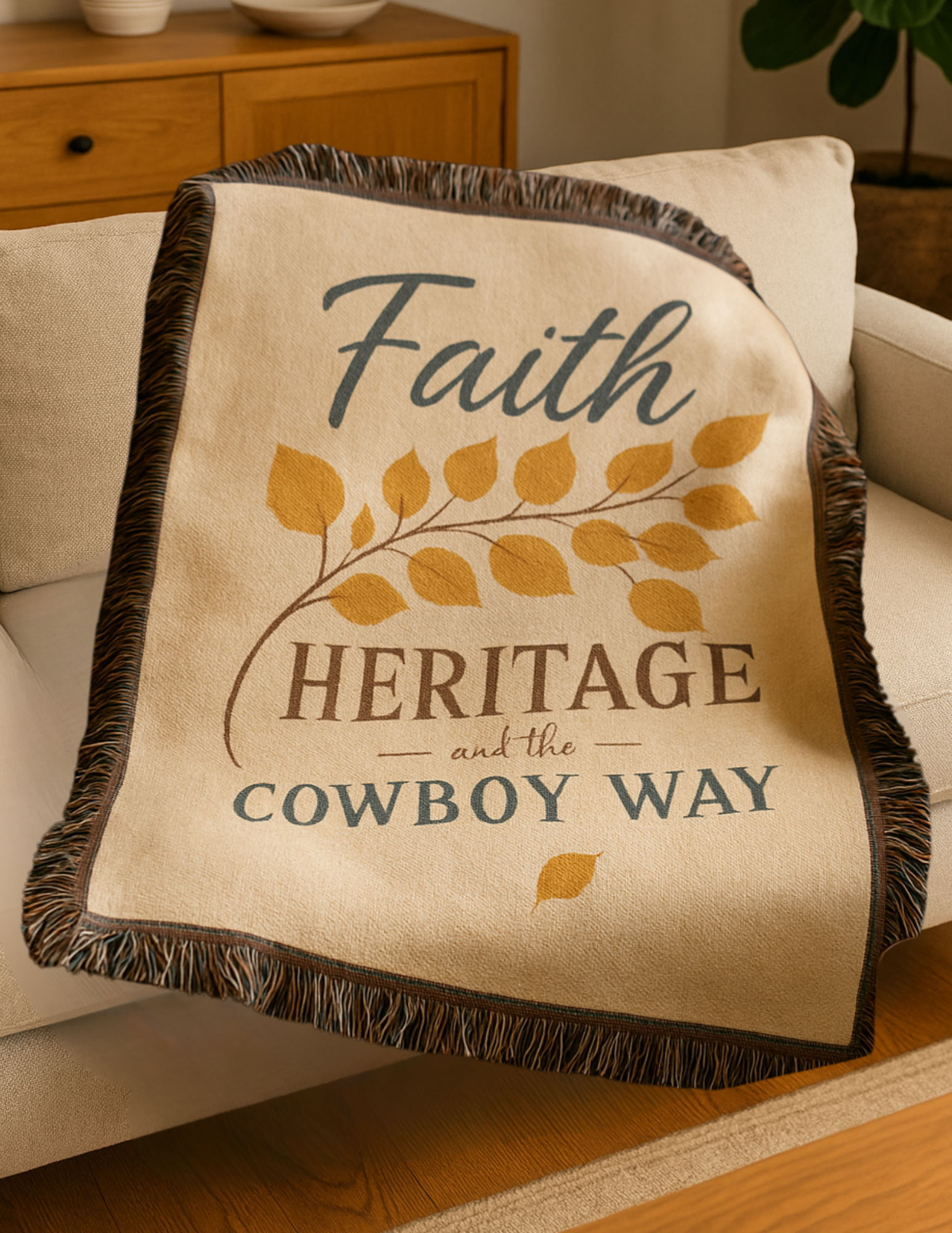 Faith Heritage Woven Blanket, Cozy Home Decor, Rustic Throw Blanket, Gift for Cowgirl, Country Living Decor, Inspirational Home Accent Faith Heritage Woven Blanket, Cozy Home Decor, Rustic Throw Blanket, Gift for Cowgirl, Country Living Decor, Inspirational Home Accent