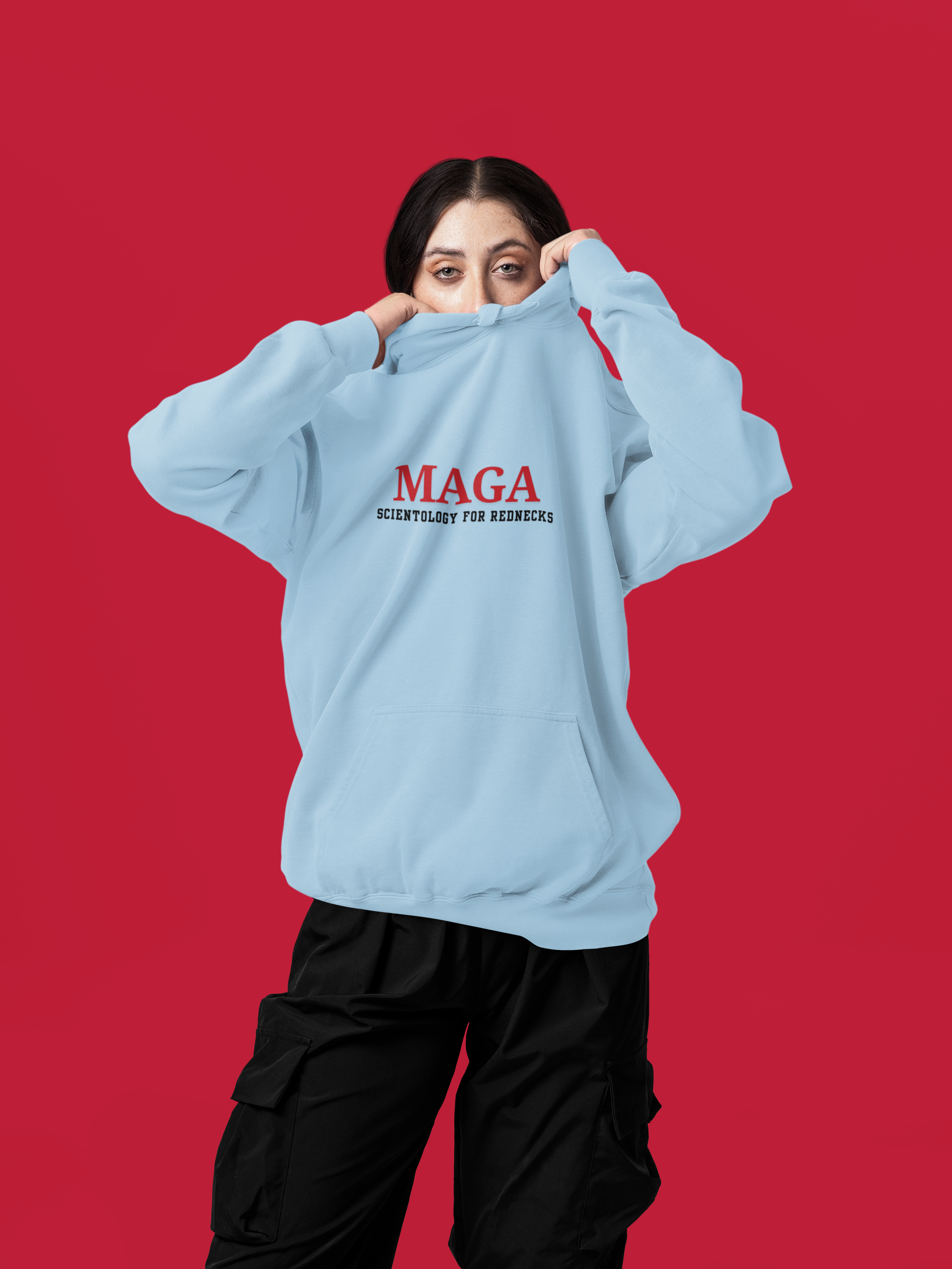 MAGA Hoodie – Scientology for Rednecks - Unisex Pullover product thumbnail image MAGA Hoodie – Scientology for Rednecks - Unisex Pullover product thumbnail image