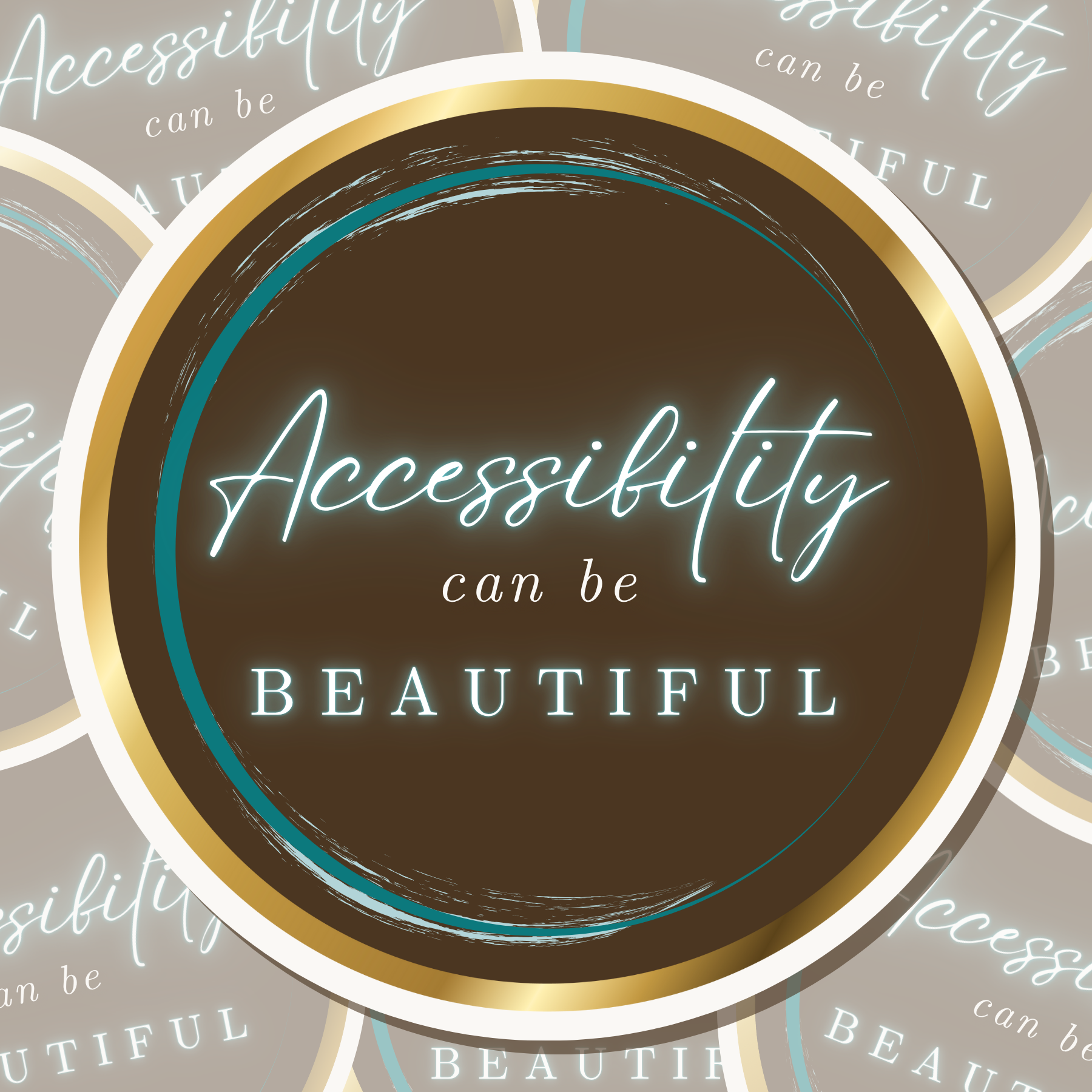 Magnet- Accessibility Can Be Beautiful (Teal) product thumbnail image Magnet- Accessibility Can Be Beautiful (Teal) product thumbnail image