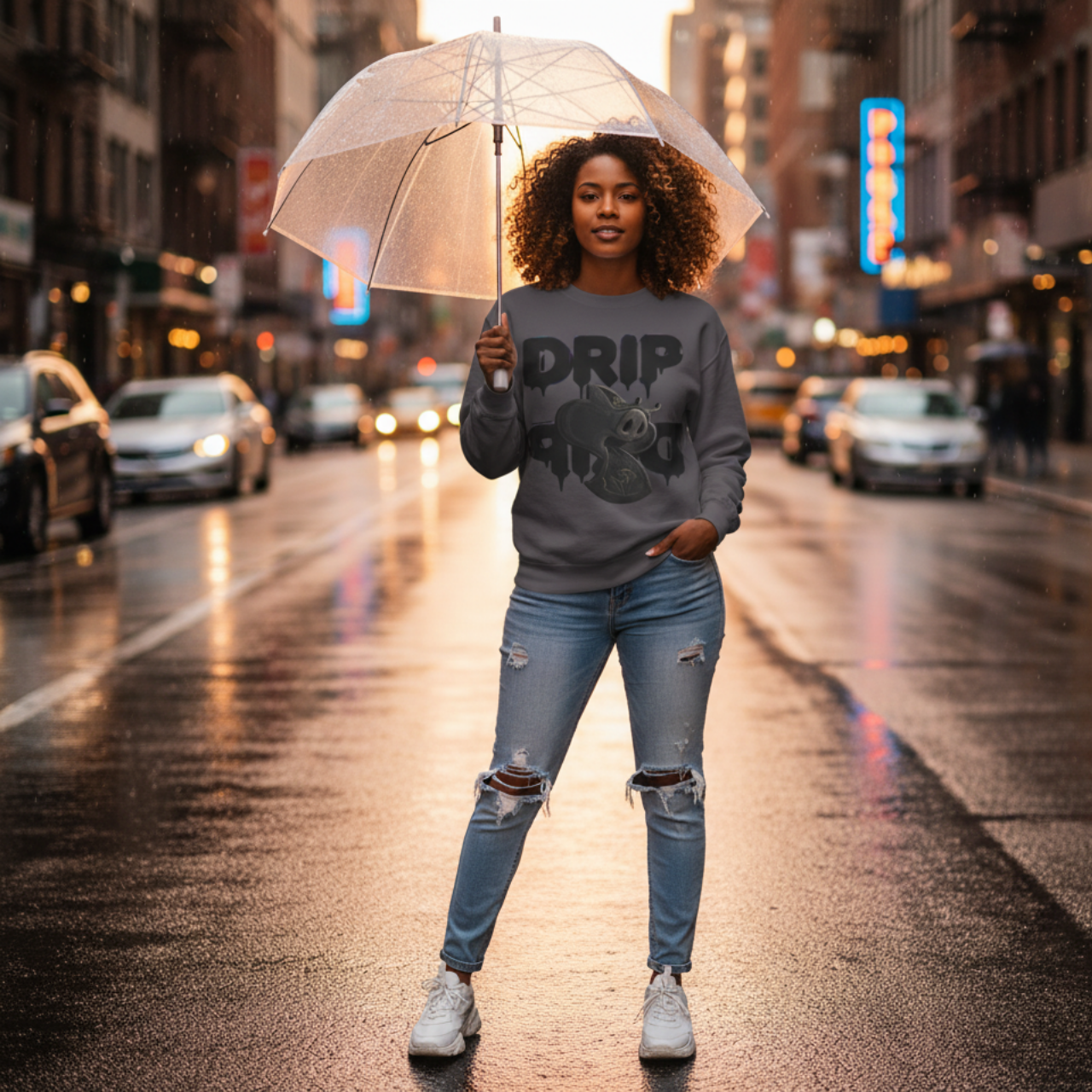 Future Fatboi Clothing Liquorice  Drip Unisex Fleece Sweatshirt, Drip Style Crewneck, Streetwear Fashion, Casual Warmth, Perfect for Gifting product thumbnail image