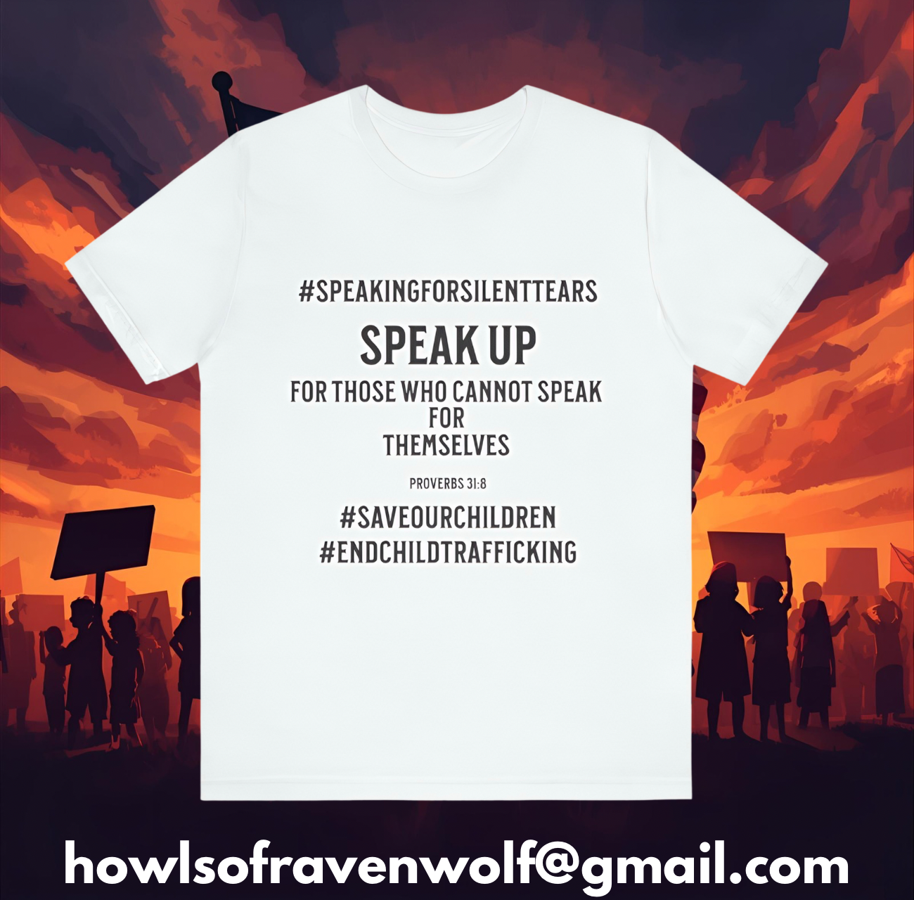 Speaking For Silent Tears (T-Shirt) 📣 product thumbnail image Speaking For Silent Tears (T-Shirt) 📣 product thumbnail image