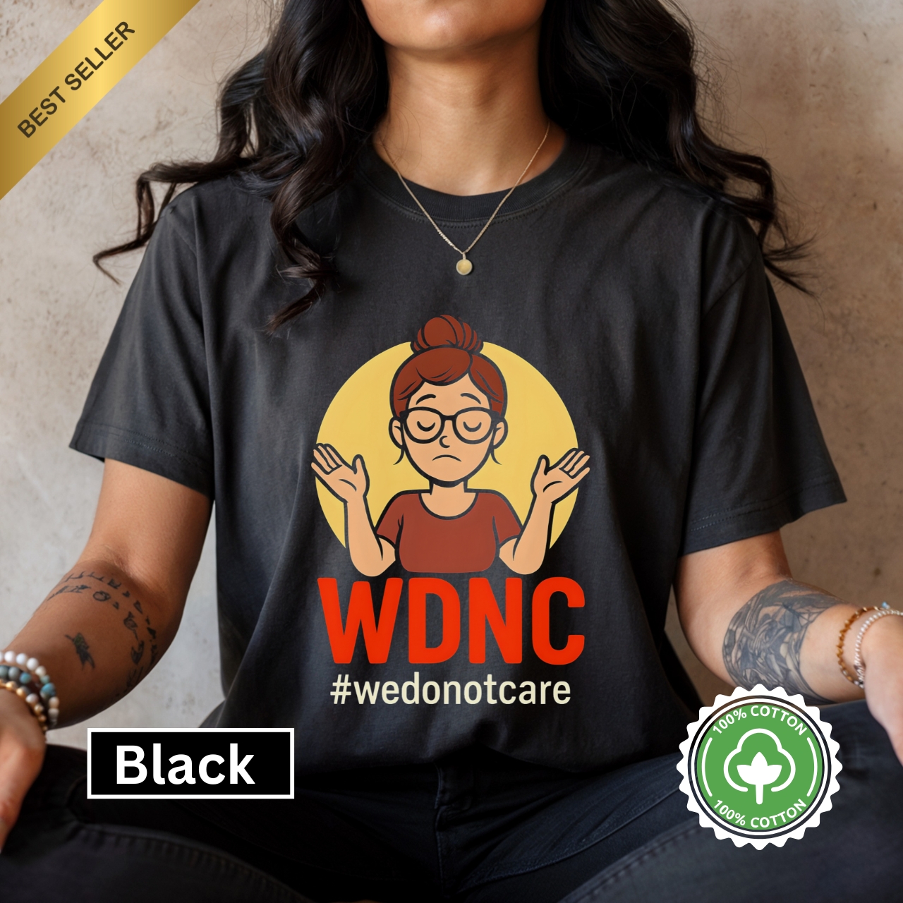 WDNC Garment-Dyed Personalized T-Shirt Casual Humor Tee, Gift for Friends, Unique Statement Shirt, Cool California Vibes, Everyday Wear  product thumbnail image